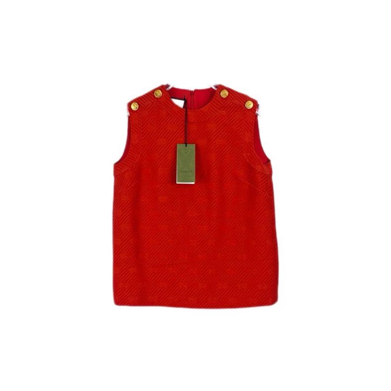 Gucci Gucci Red full logo wool mulberry silk vest 2502-Nextarrow Size US XS / EU 42 / 0 - 1 Thumbnail
