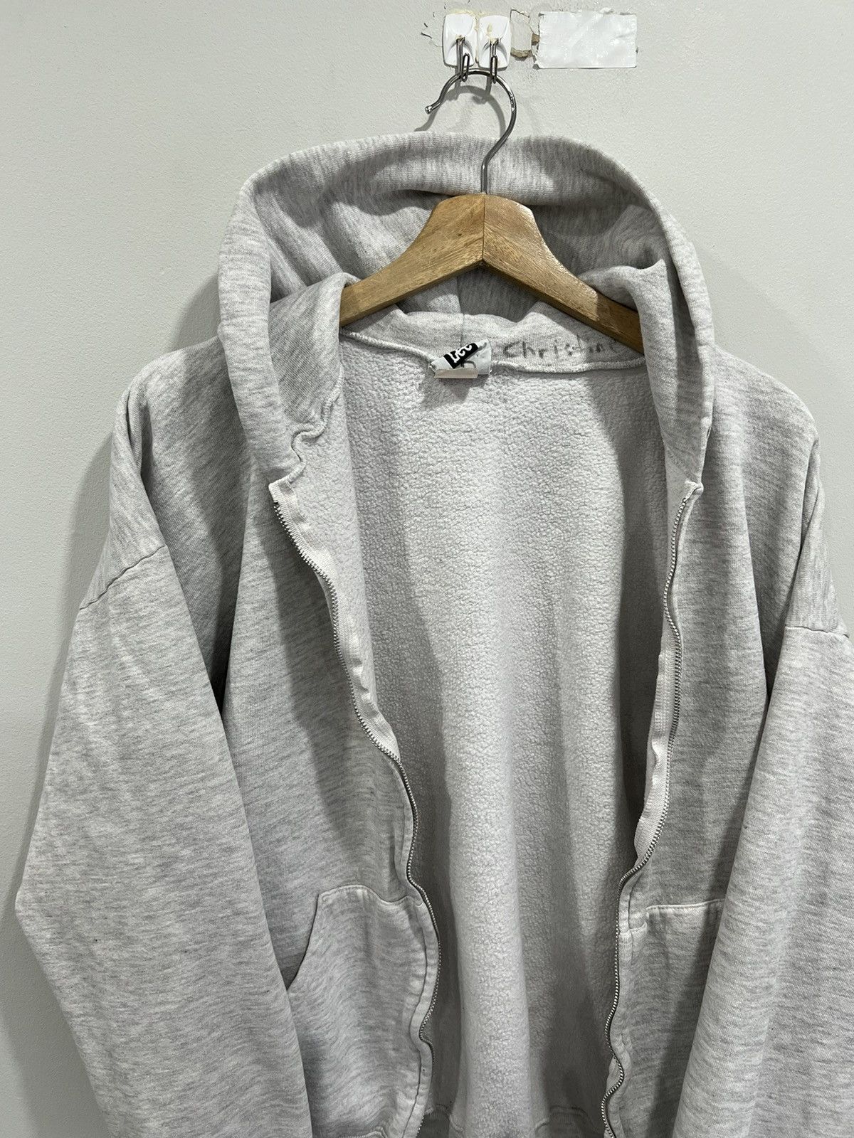 Vintage Vtg 90s Blank Sweater Zip Up Hoodie Blank broken zipper Size US L / EU 52-54 / 3 - 3 Thumbnail