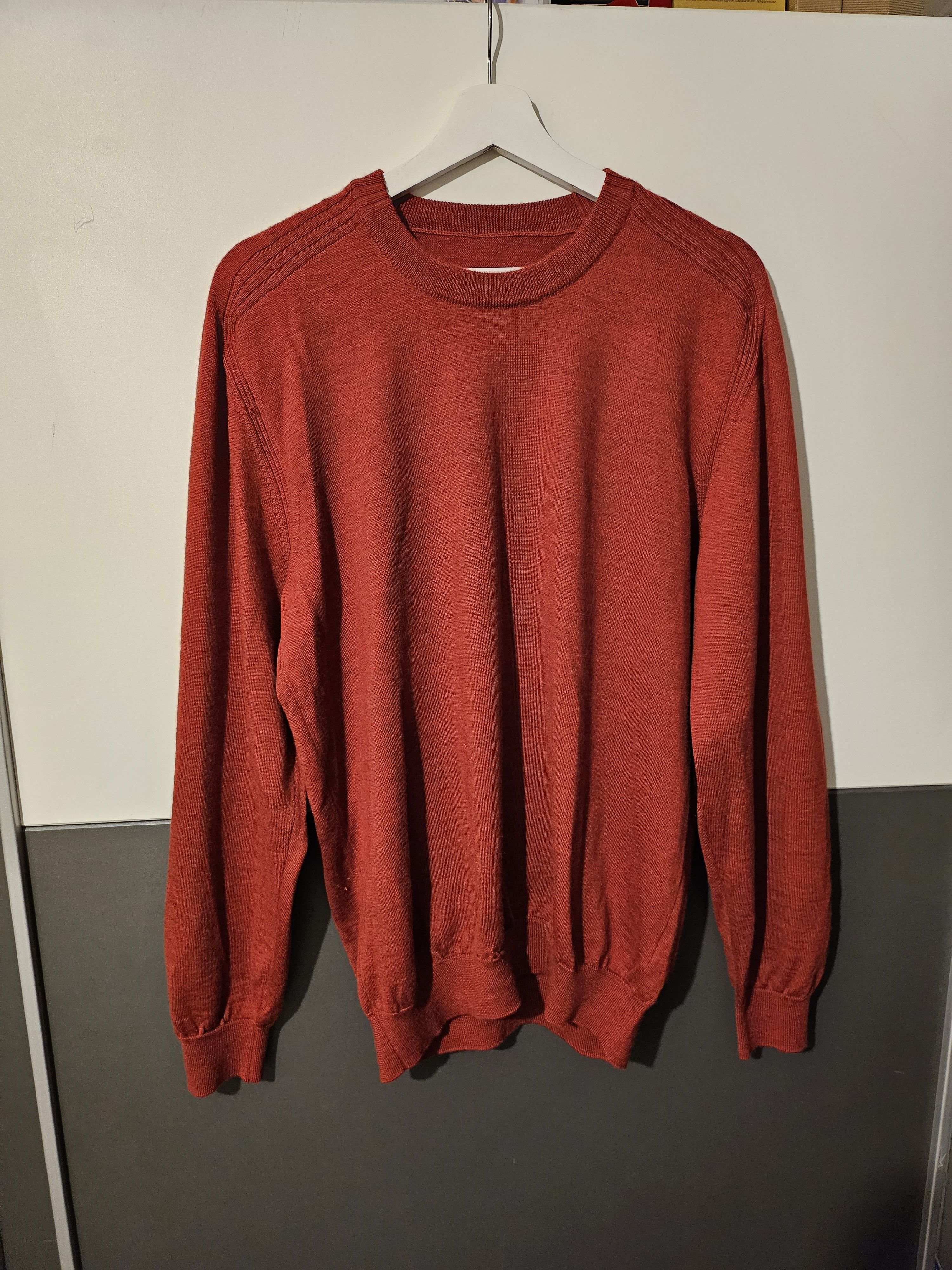 image of Maison Margiela Mm14 Wool Sweater in Red, Men's (Size XL)