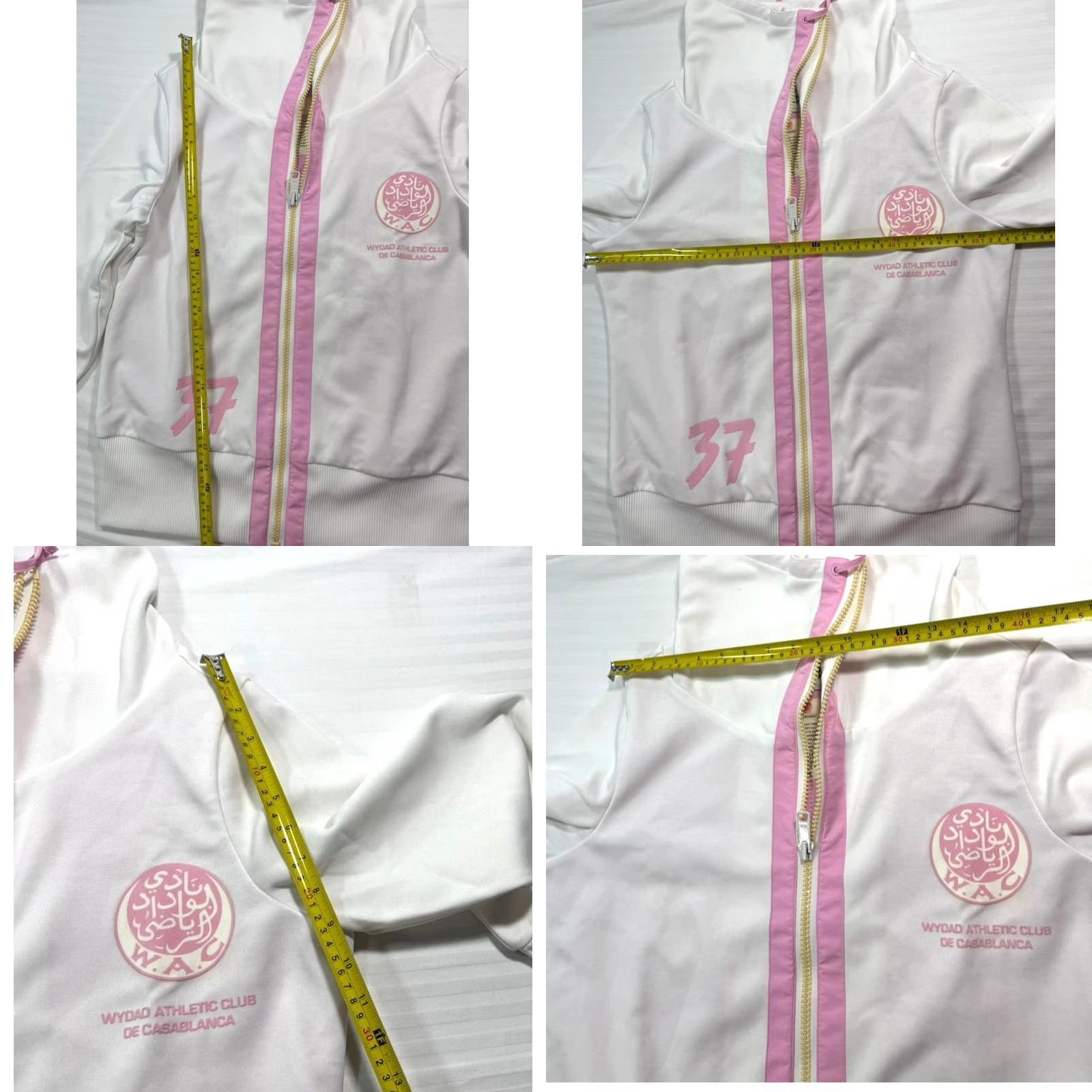 Adidas Adidas Wydad Casablanca FC Jacket for Women XL White Polyester Logo - Regular Fit, Size XL, Women's Jacket Size XL / US 12-14 / IT 48-50 - 8 Thumbnail