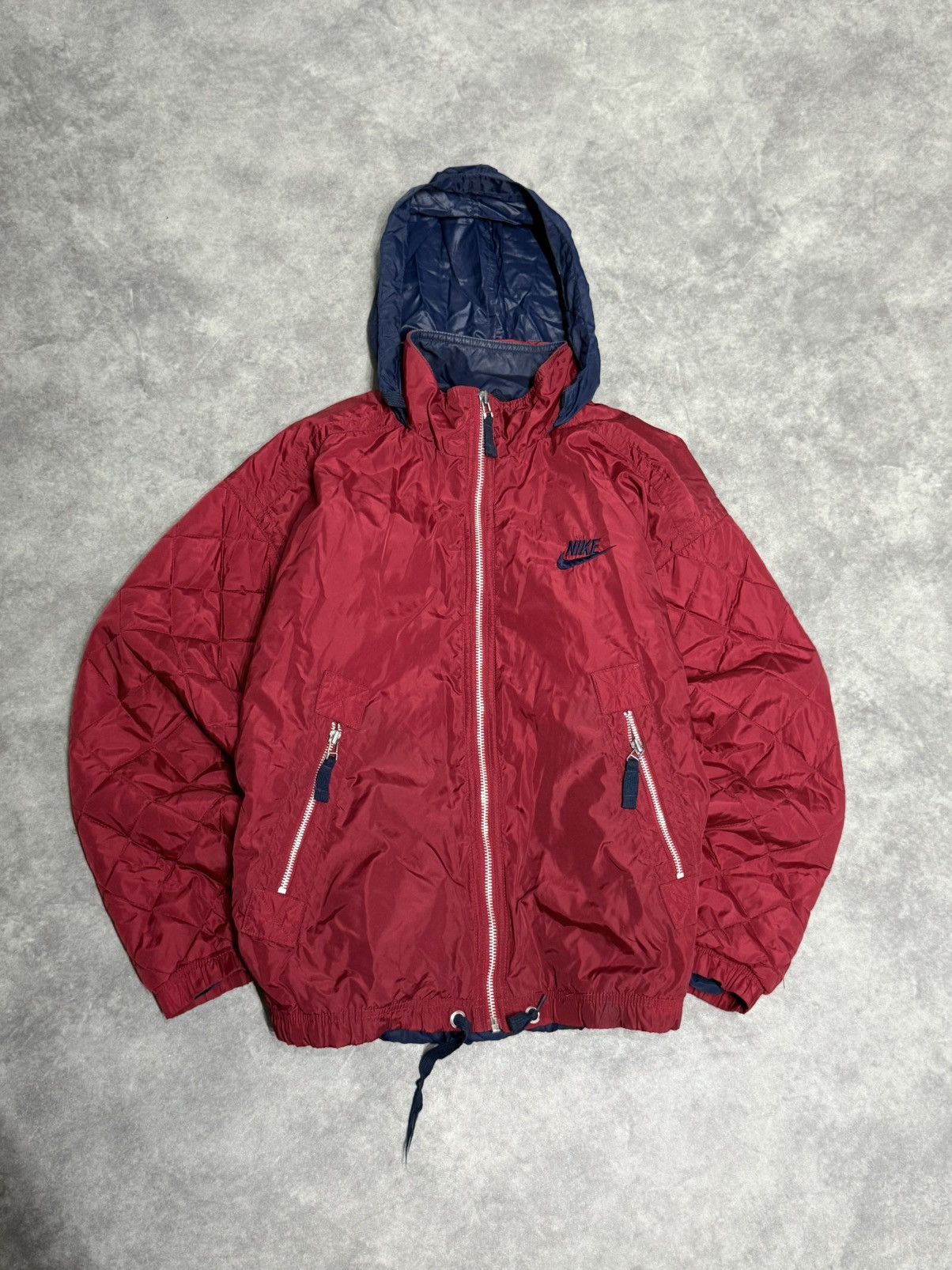Nike Vintage 90s light puffer bomber jacket Nike big back logo Size US M / EU 48-50 / 2 - 7 Thumbnail