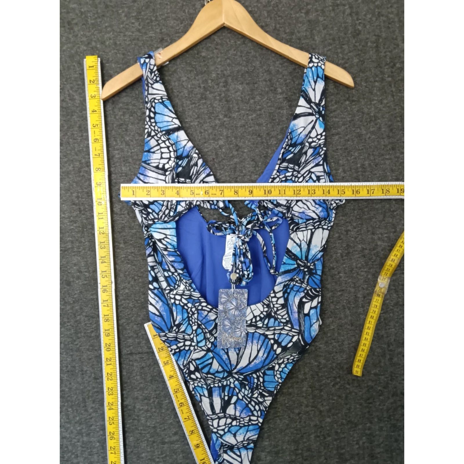 Triangl Toluca One Piece Swimsuit Multicolor Triangle Waist Wrap Open Tummy Size M Women Size ONE SIZE - 4 Thumbnail