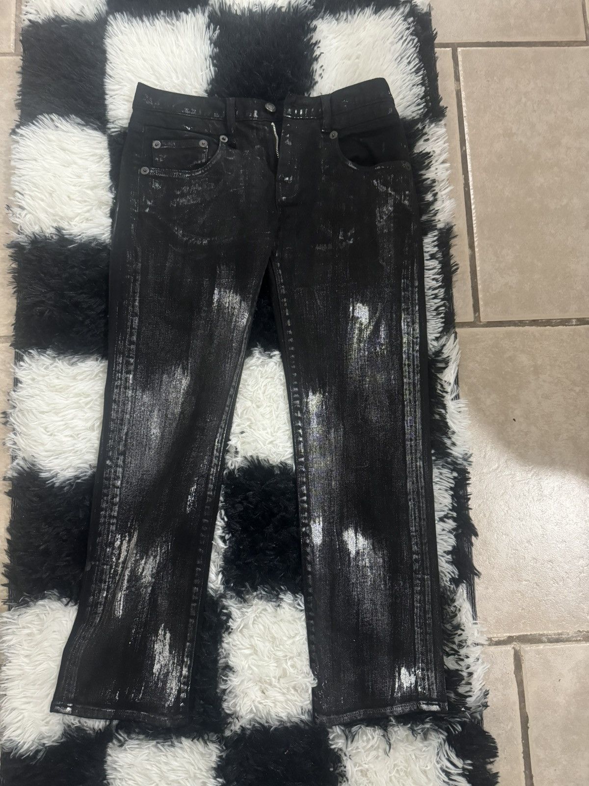 R13 Boy Straight Stone Stretch Bedford Size 25" / US 0 / IT 36 - 1 Thumbnail