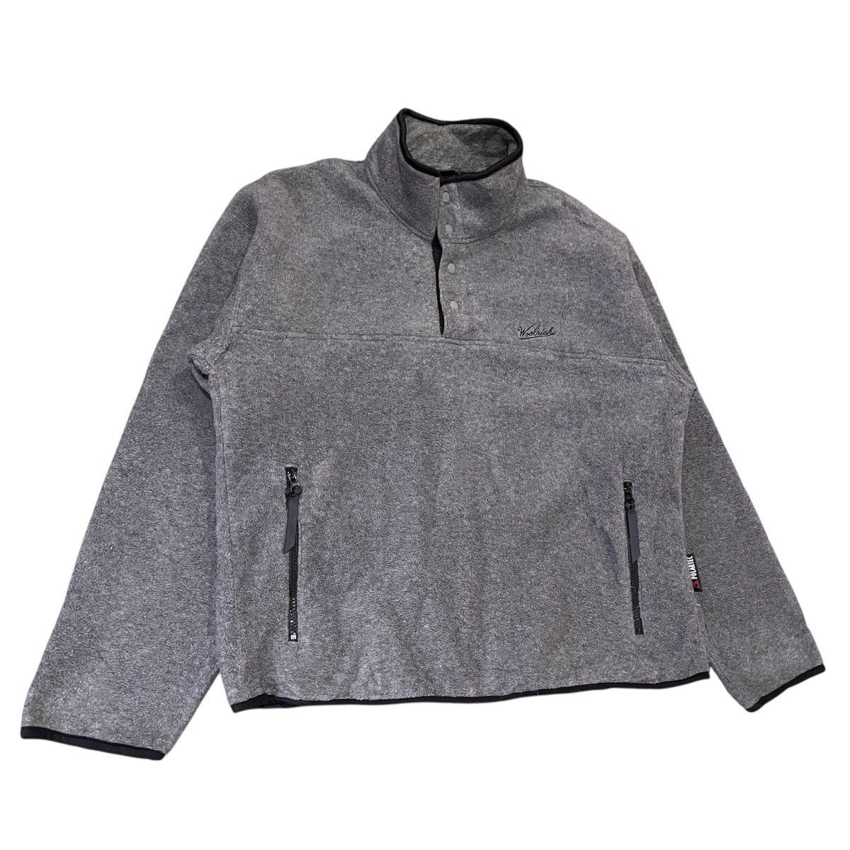 Woolrich Woolen Mills Woolrich Polartec Gray Snap-T Neck 90s Rugged Outdoorwear Size US L / EU 52-54 / 3 - 2 Thumbnail