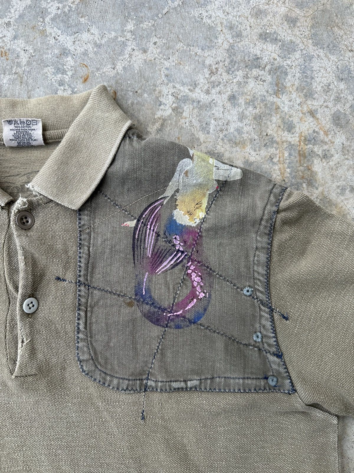 Kapital Kountry Kapital World War Military Mermaid painting patchwork tee Size US L / EU 52-54 / 3 - 4 Thumbnail
