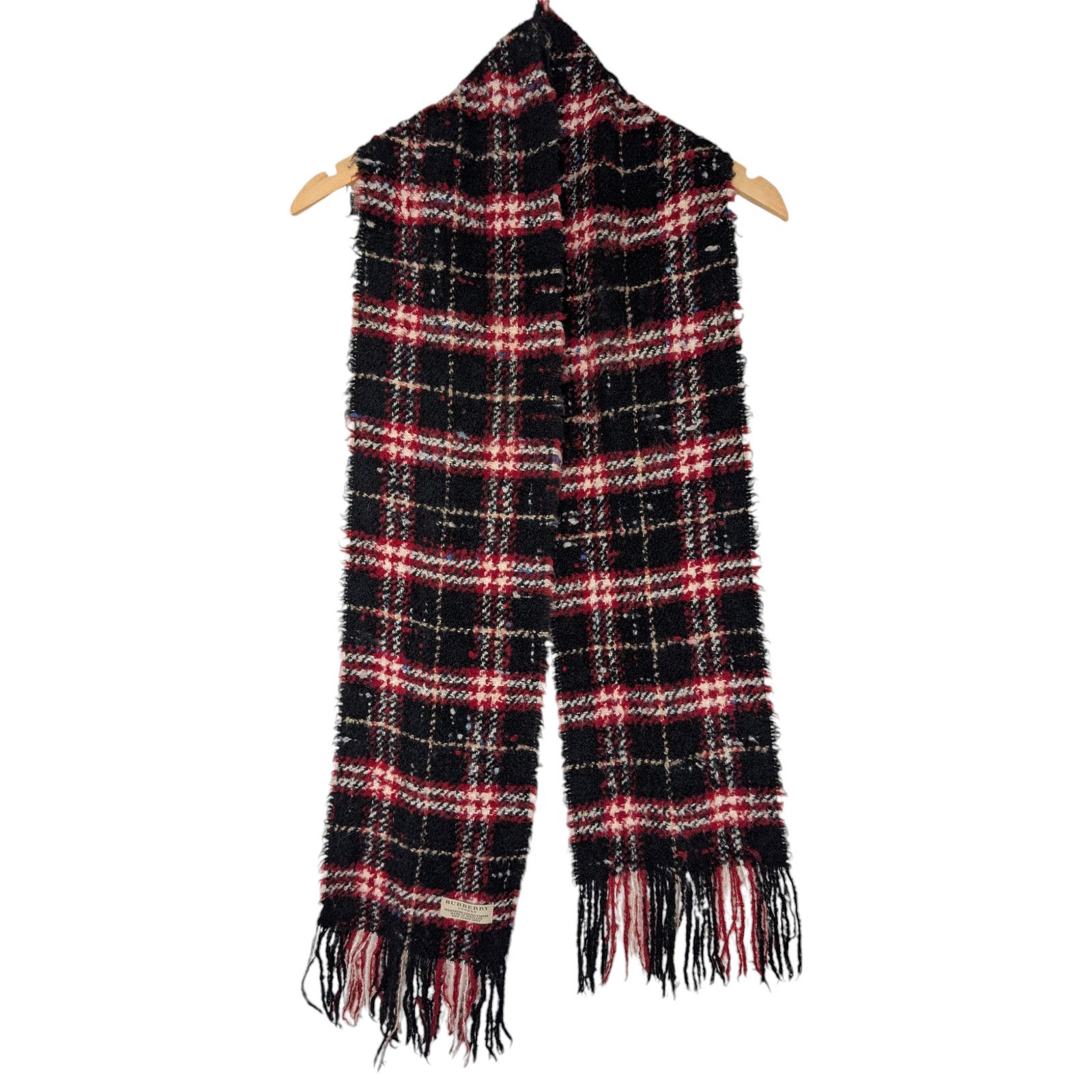 Burberry Burberry Plaid Scarf Wool Blend Size ONE SIZE - 1 Thumbnail