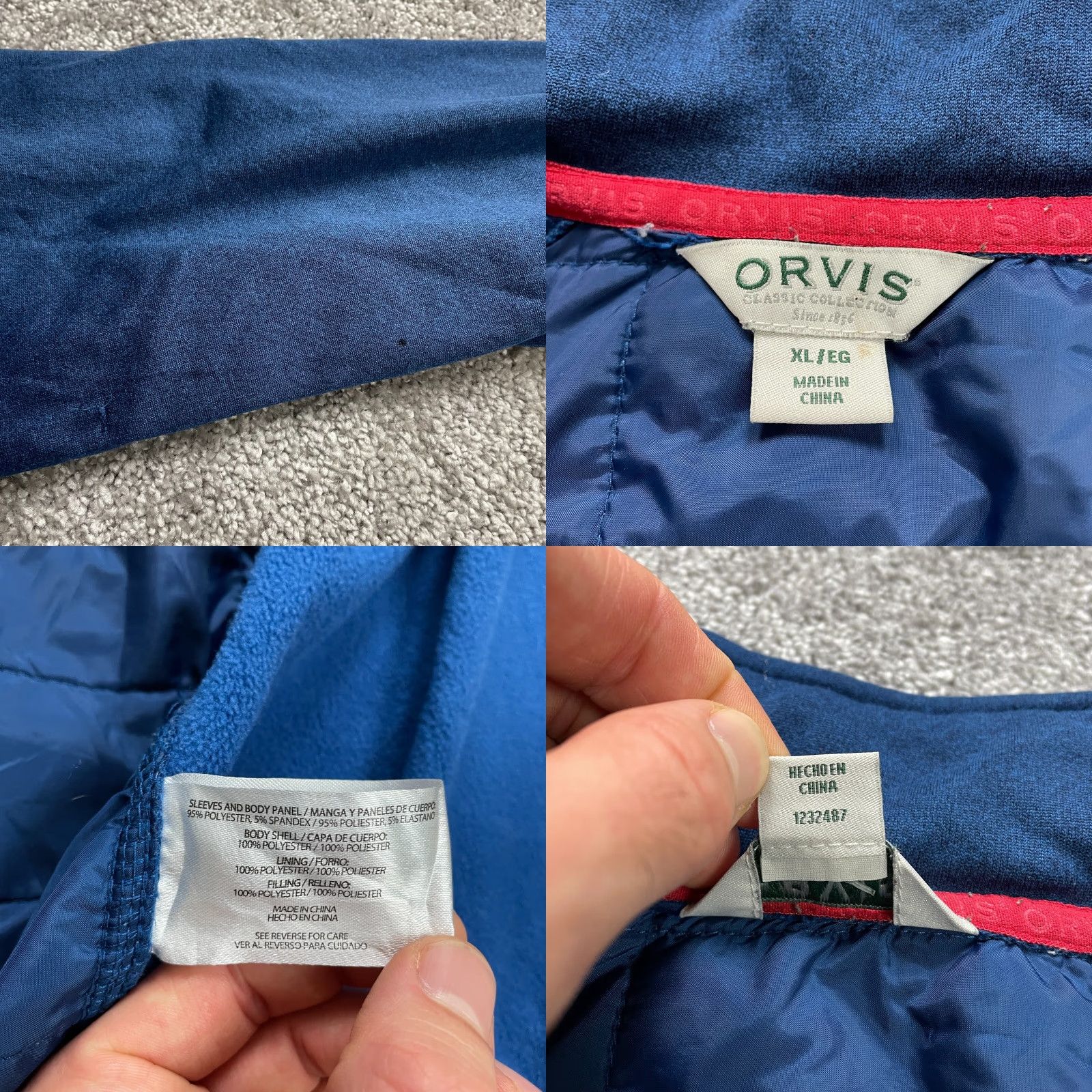Orvis Orvis Jacket Mens XL Blue Outdoor Active Hiking Casual Full Zip Pocket Size US XL / EU 56 / 4 - 8 Thumbnail