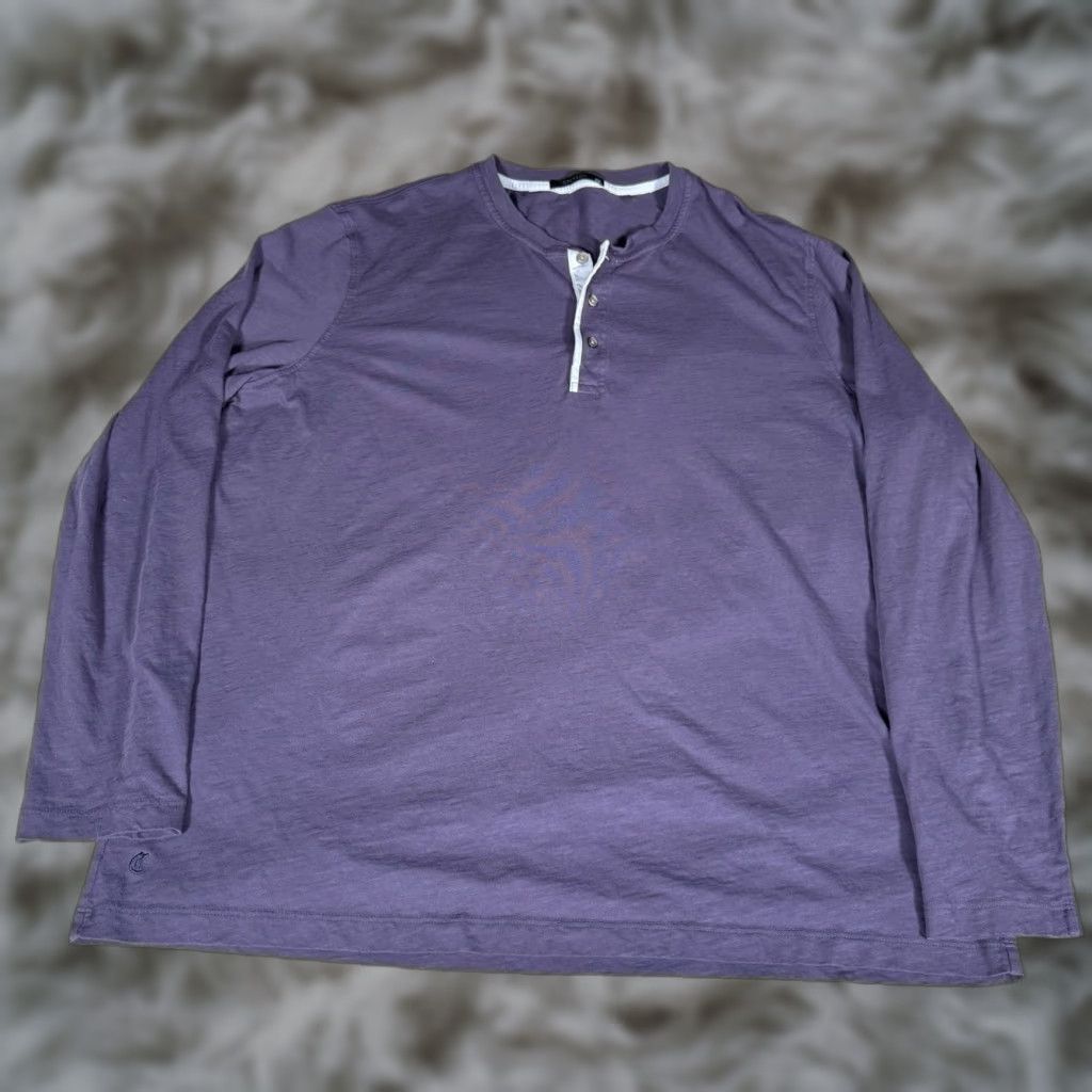 Vintage Greyson Golf Henley Shirt Mens 2XL Round Neck Long Sleeve Cotton Blue Size US XXL / EU 58 / 5 - 1 Thumbnail