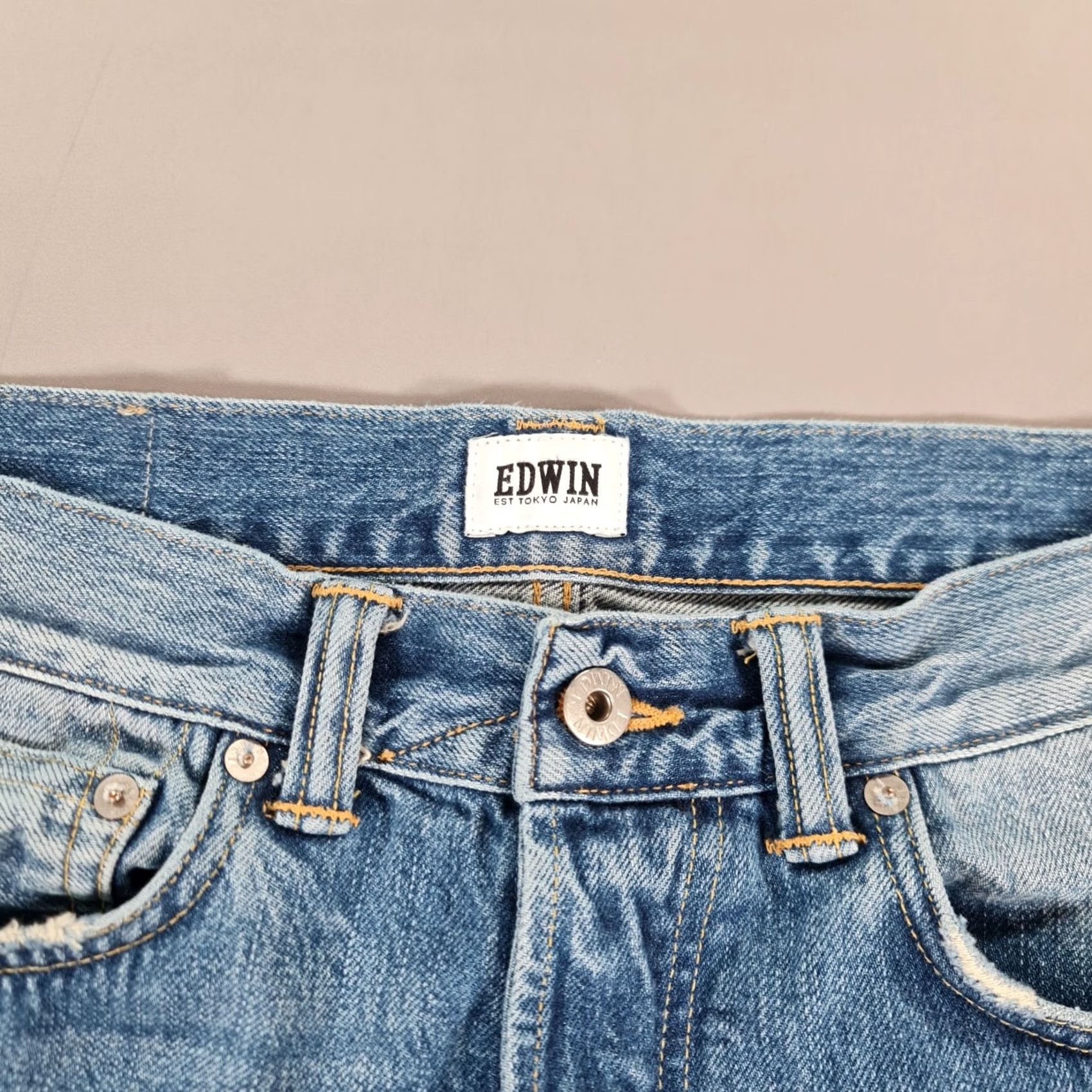 Edwin Edwin Jeans Blue W33 L32 Slim Fit Japanese Denim Selvedge 5-Pocket Mens Tapered Regular Size US 33 - 5 Thumbnail