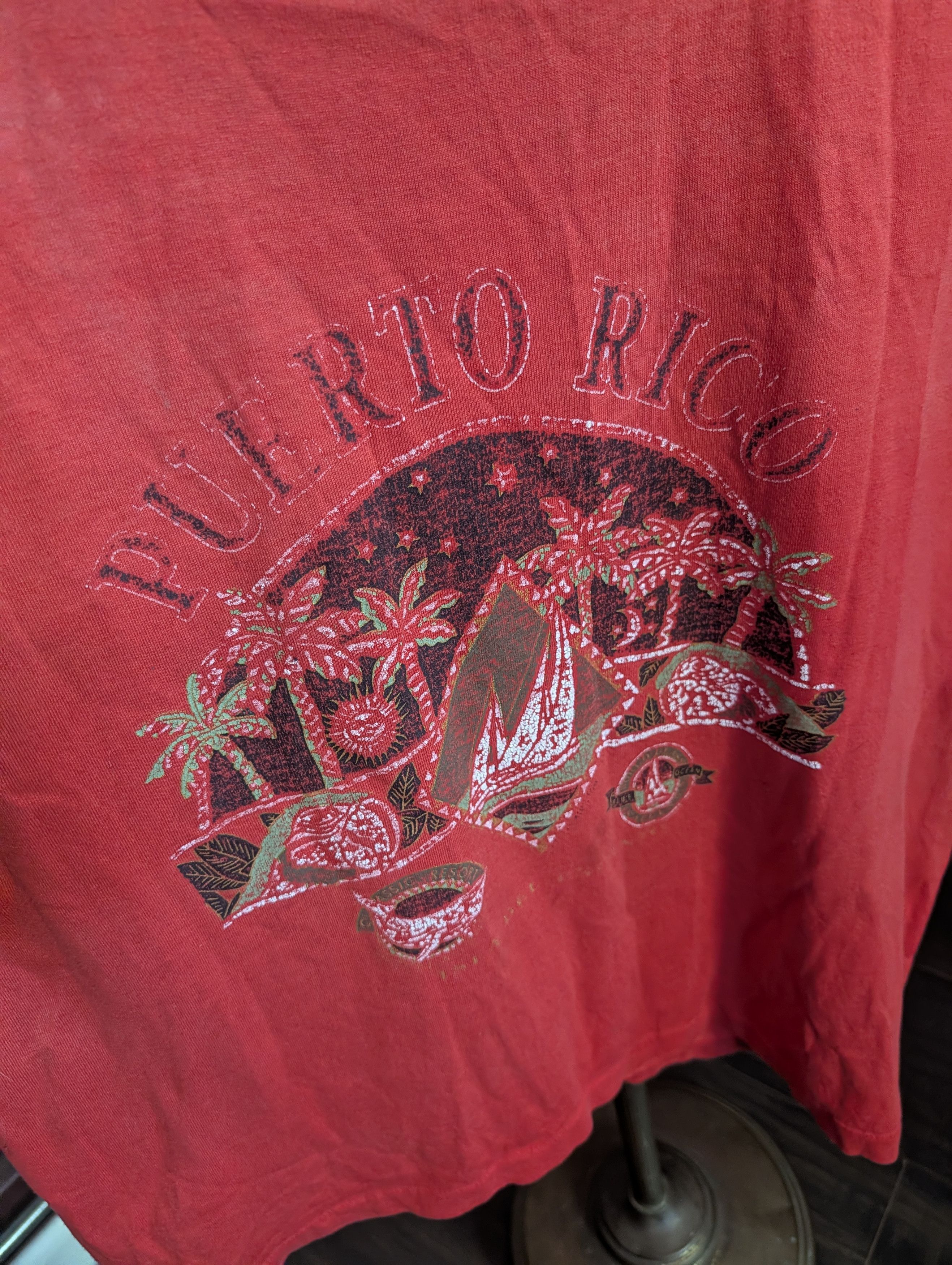Vintage 90s single stitch MiUSA red Puerto Rico graphic tank top Size US M / EU 48-50 / 2 - 2 Thumbnail