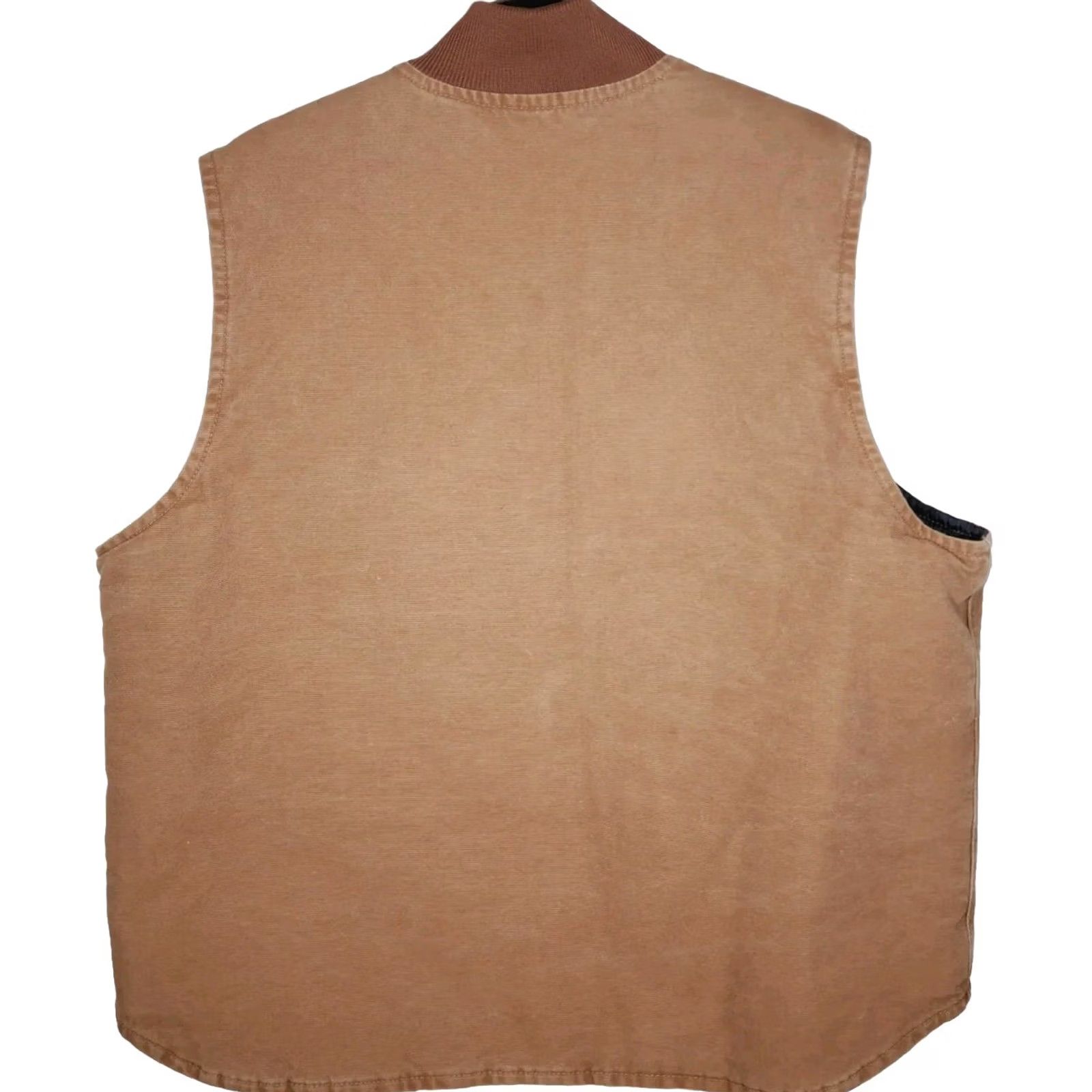 Carhartt Carhartt V02 BRN Sandstone Duck Vest Arctic Quilt Lined Brown Canvas Quilted Embroidered Logo Mens XL Brown Flag Size US XL / EU 56 / 4 - 2 Thumbnail