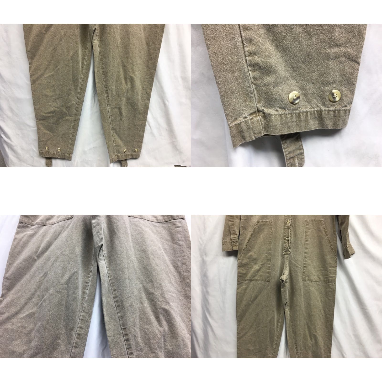 Banana Republic VINTAGE Banana Republic Jumpsuit Safari Coverall Beige Khaki Women Size S 80s Cotton Size 28" / US 6 / IT 42 - 8 Thumbnail