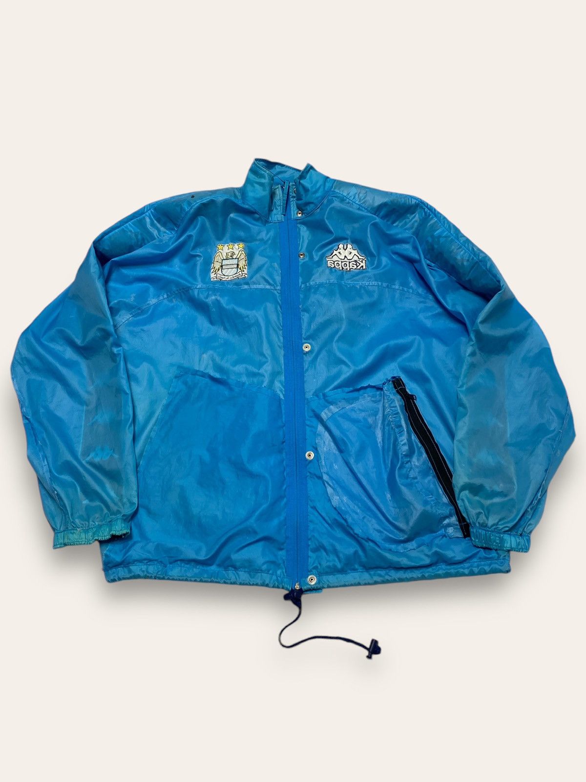 Kappa RARE! 90s Vintage KAPPA MANCHESTER CITY Windbreaker Hooded Size US XL / EU 56 / 4 - 12 Thumbnail