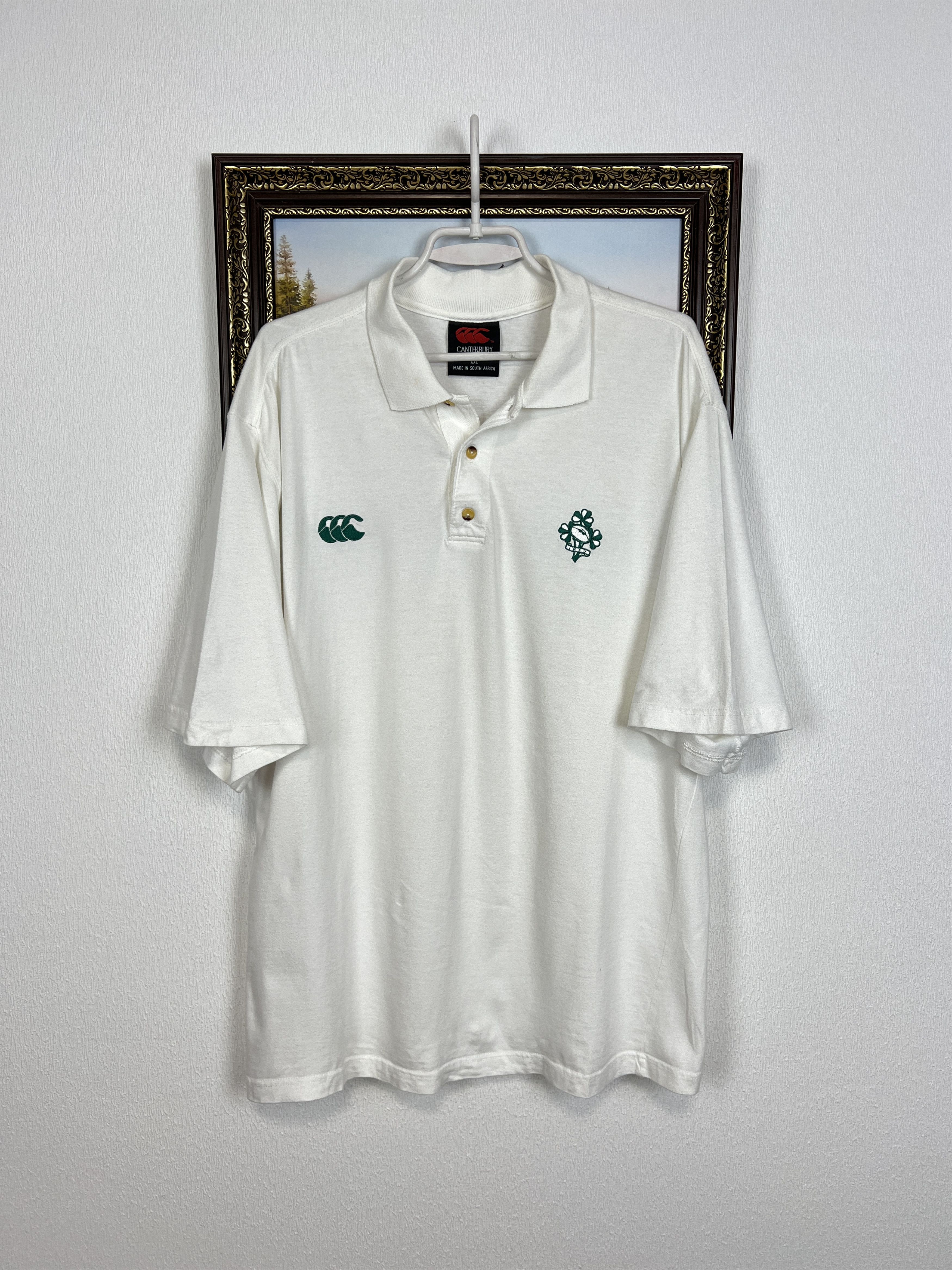 Vintage Vintage 90's Canterbury Ireland Rugby Union Jersey Polo Size US XXL / EU 58 / 5 - 1 Thumbnail