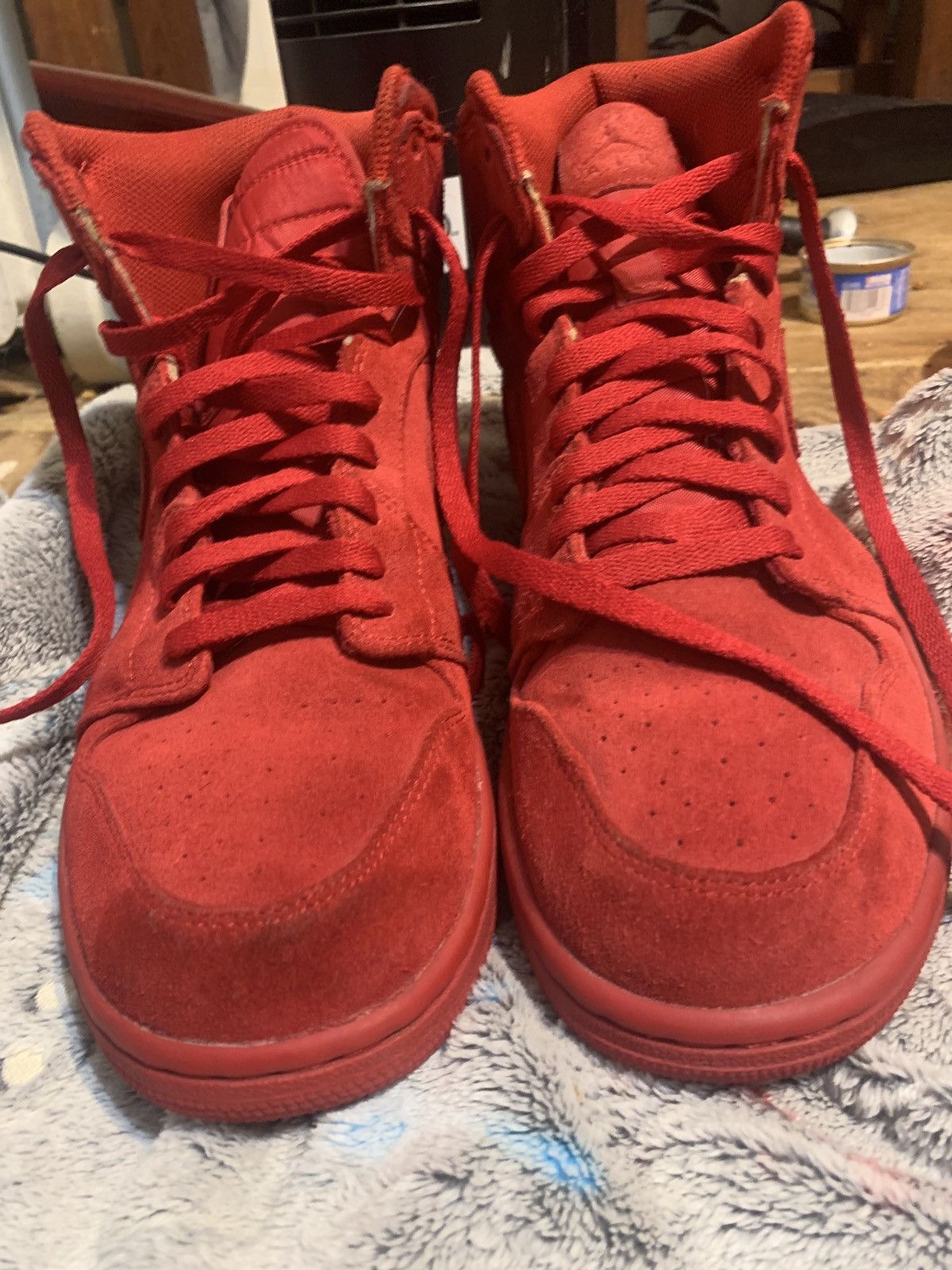 Jordan Brand Red Suede Retro Jordan 1’s Size US 11 / EU 44 - 3 Thumbnail