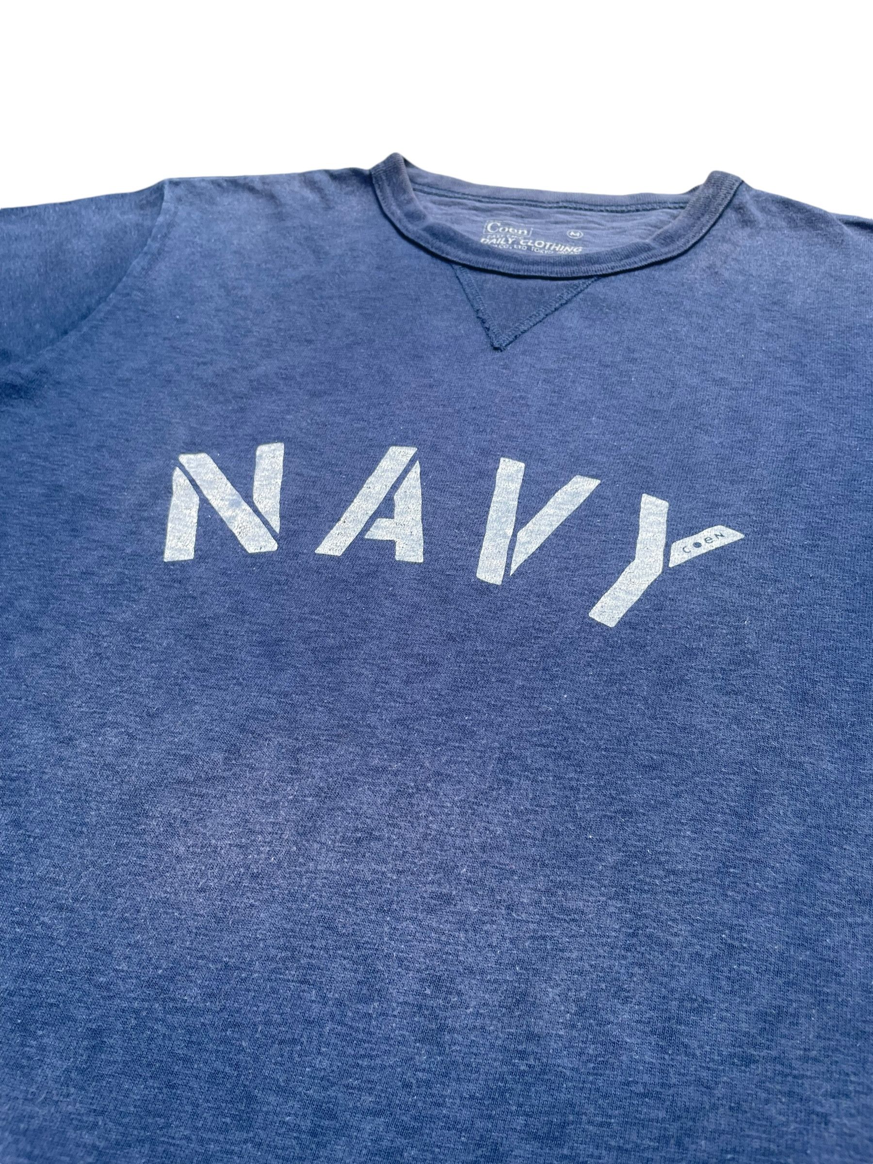 Japanese Brand Coen Us Navy Crewneck Size US M / EU 48-50 / 2 - 3 Thumbnail