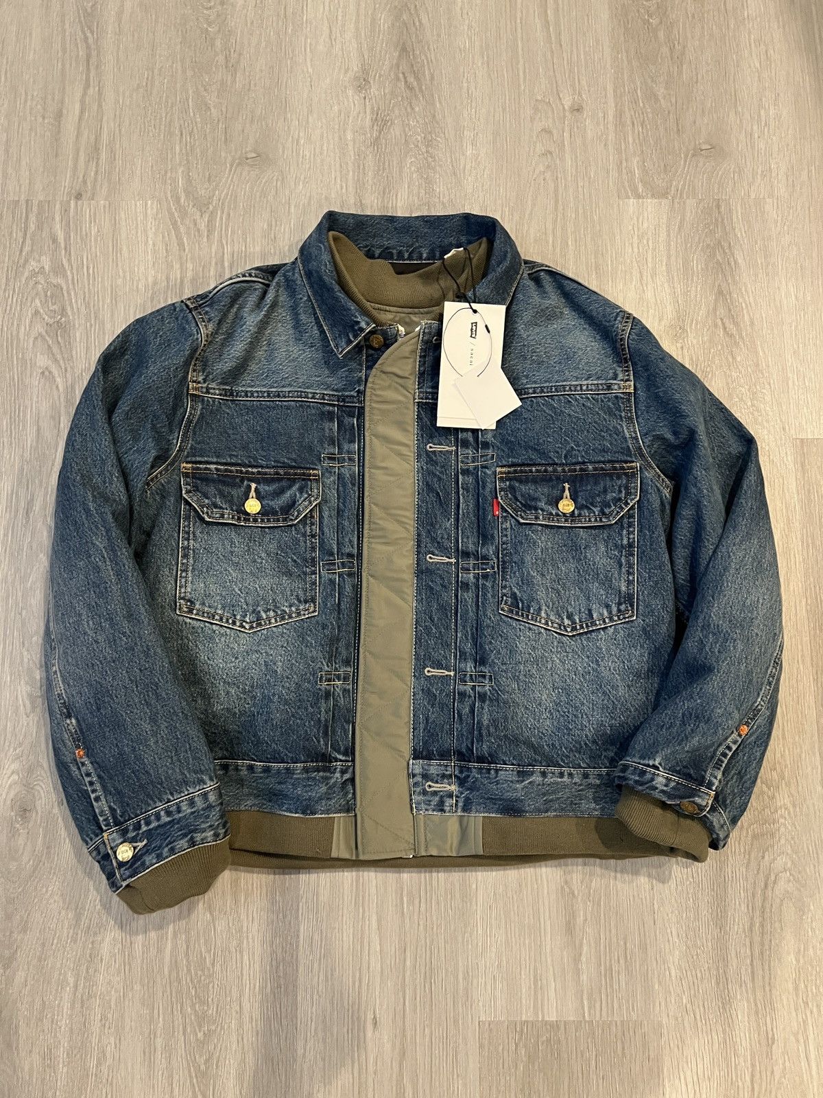 Levi's sacai Men's Denim Nylon Blouson 2（Levi's Denim x