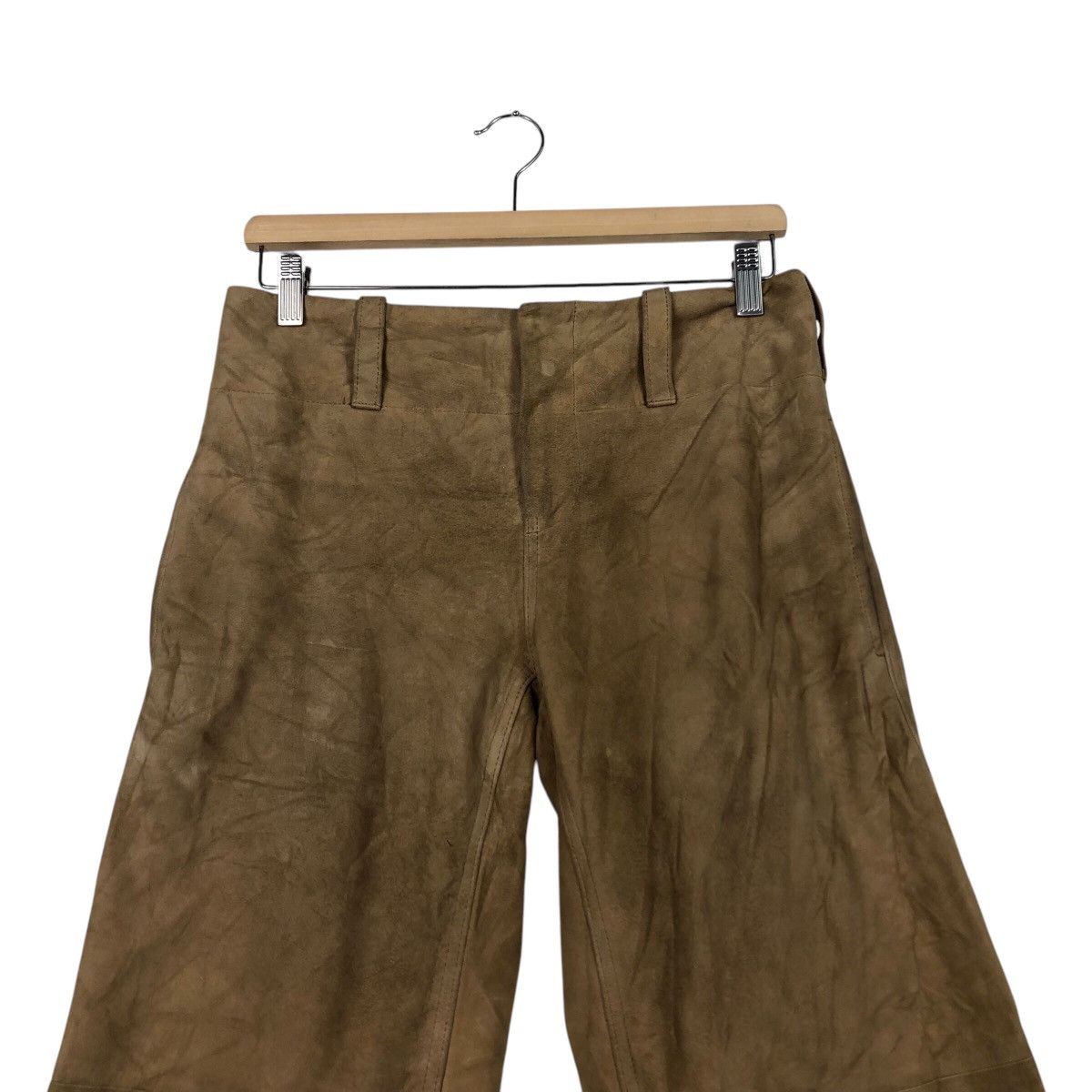 Ralph Lauren Archival Ralph Lauren Suede Leather Wide Leg Pants Size US 30 / EU 46 - 4 Thumbnail