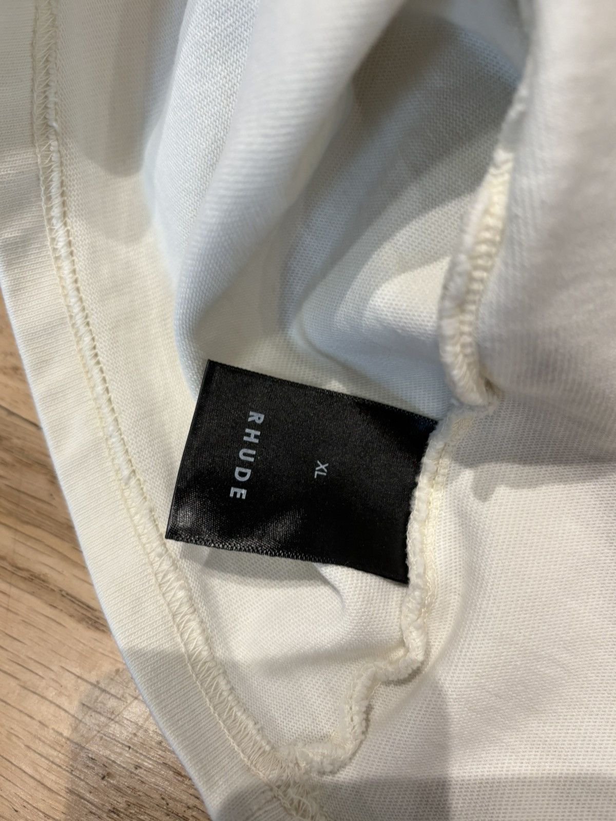 Rhude Rhude Tee White/Navy Size XL Size US XL / EU 56 / 4 - 5 Thumbnail