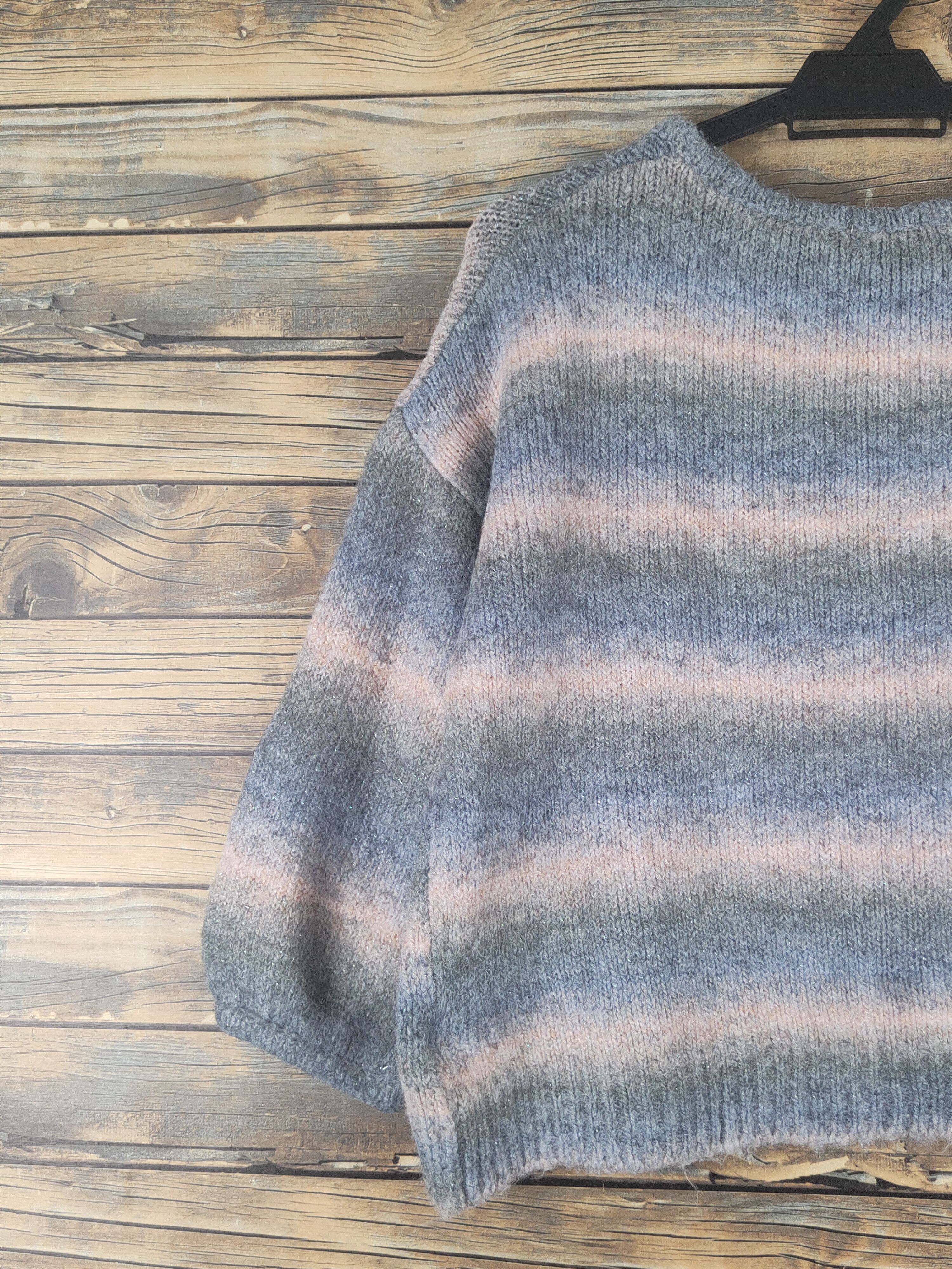 Homespun Knitwear × Japanese Brand × Vintage Earth Music & Ecology Pink Gray Knitwear Sweatshirts #W1211 Size S / US 4 / IT 40 - 8 Thumbnail