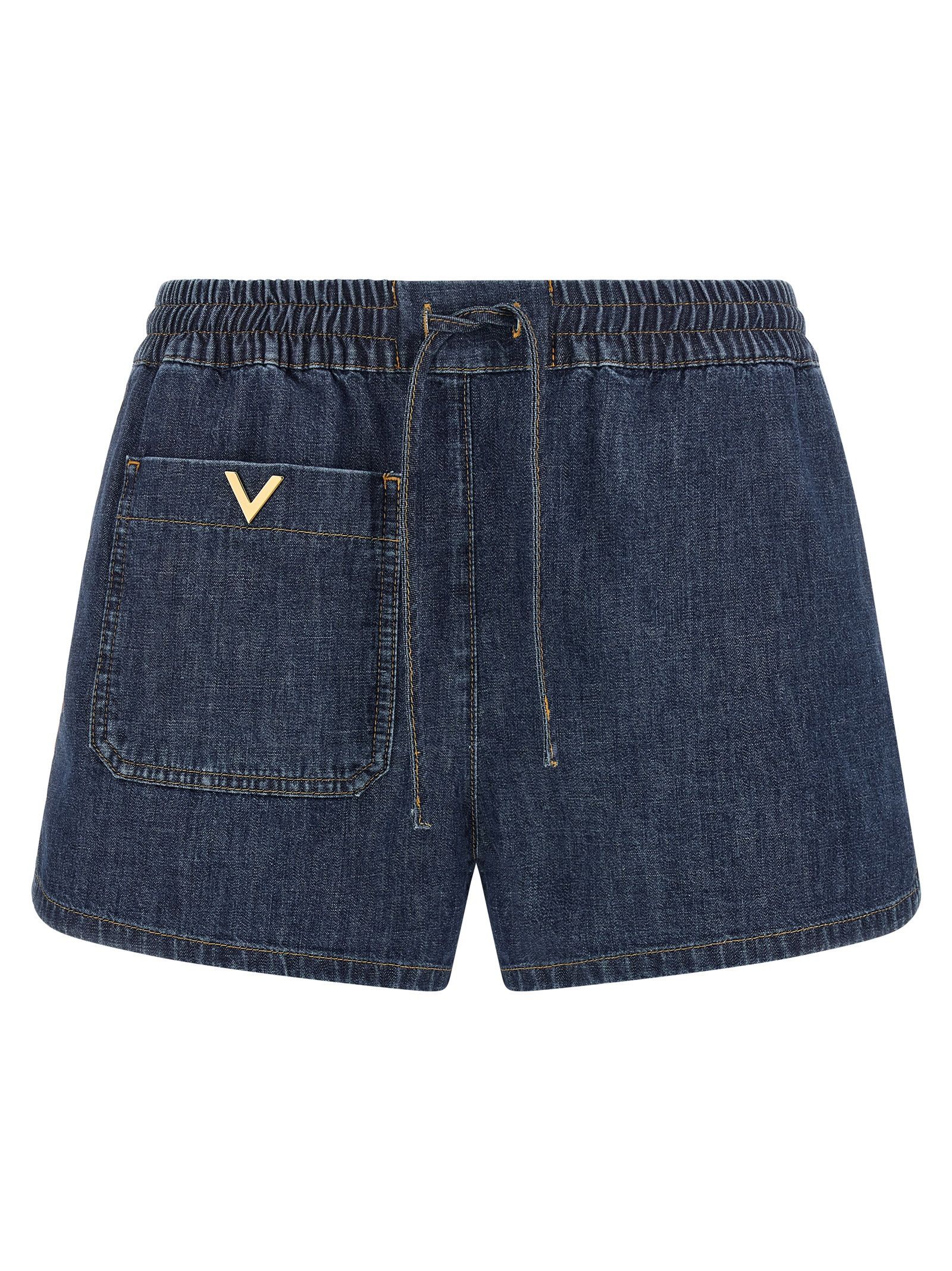 Valentino Valentino Garavani Chambray Denim Shorts Size 27" / US 4 / IT 40 - 1 Thumbnail
