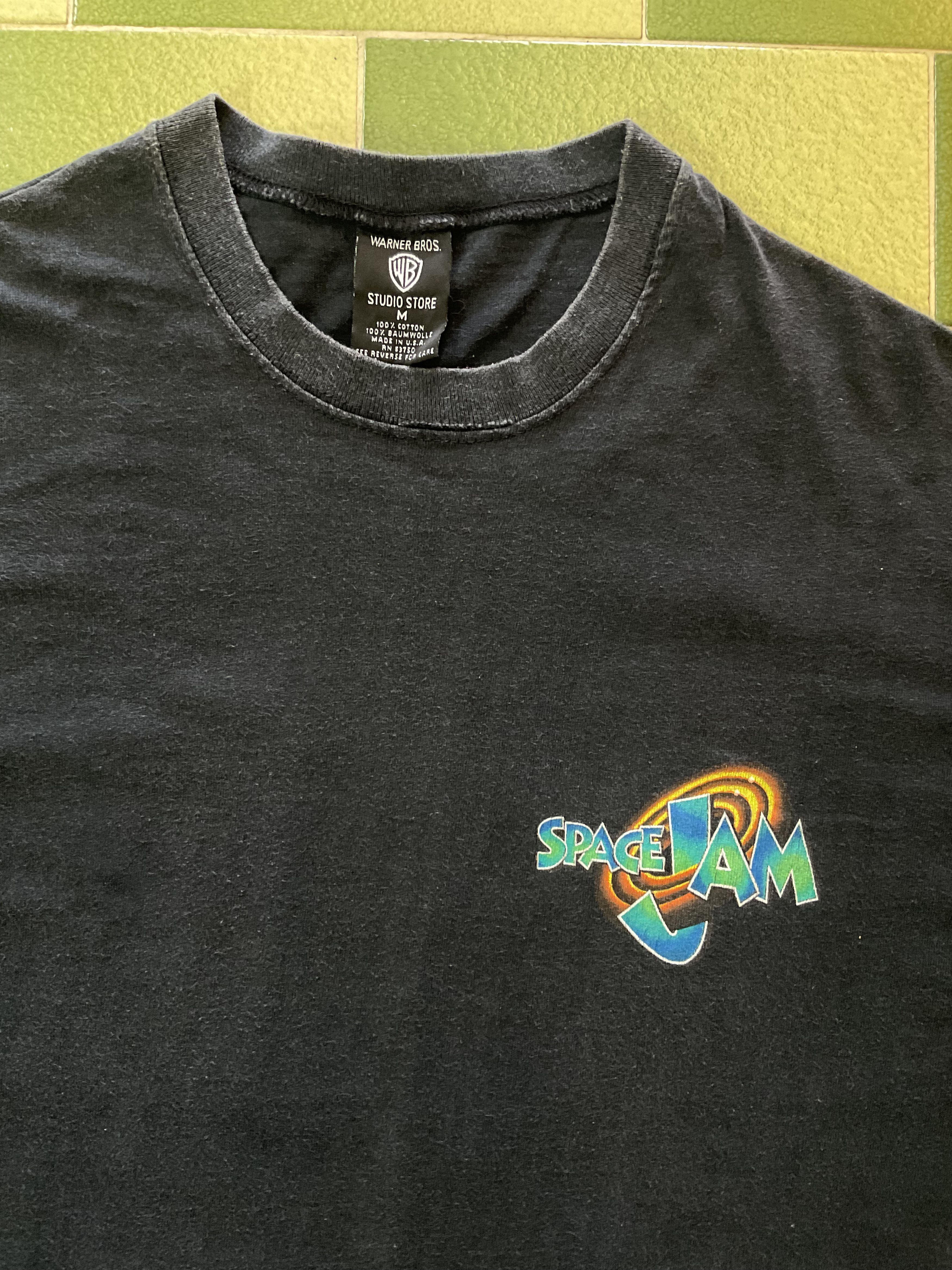 Warner Bros Vintage 1996 Space Jam Movie Promo T-Shirt Michael Jordan Size US M / EU 48-50 / 2 - 3 Thumbnail