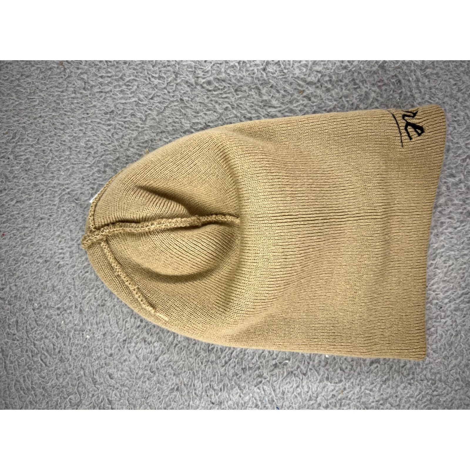 Vintage Baltimore Beanie Hat Adult One Size Beige Black 100% Acrylic Embroidered Beanie Logo Ski Casual Mens Size ONE SIZE - 5 Thumbnail
