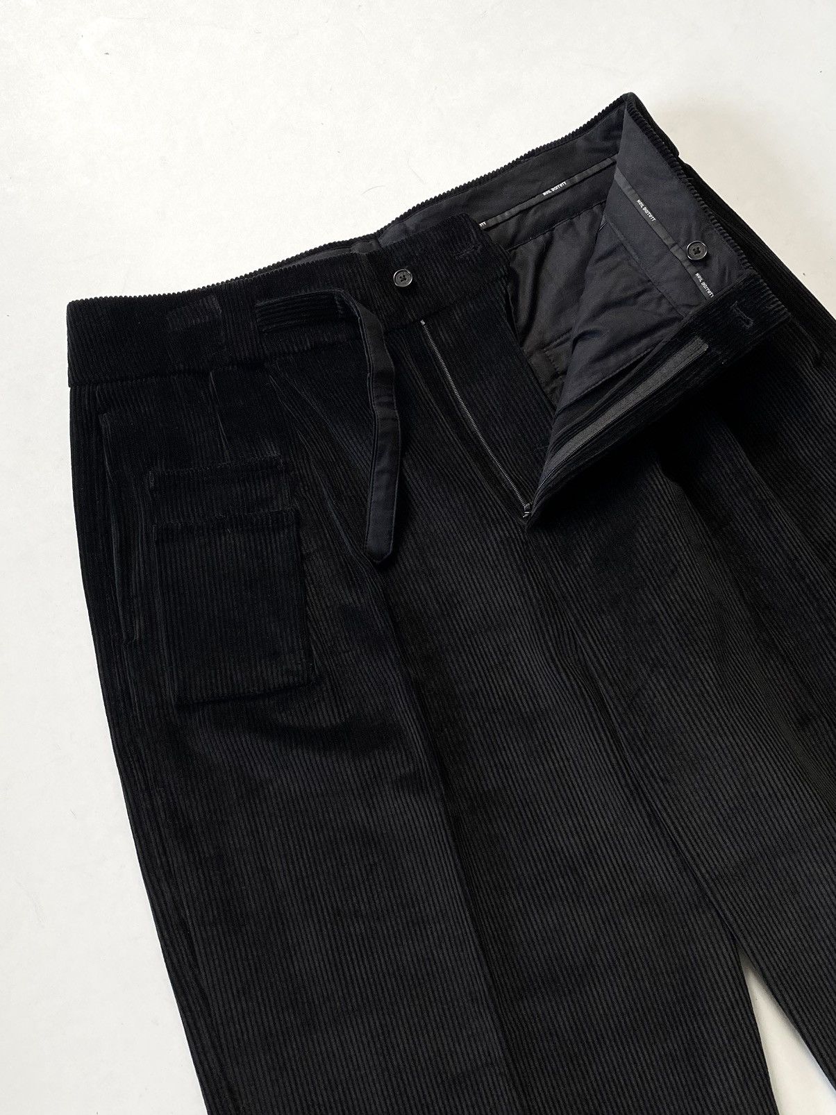 Neil Barrett Neil Barrett Wide Leg High Waist Corduroy Pleated Trousers Size US 35 - 9 Thumbnail