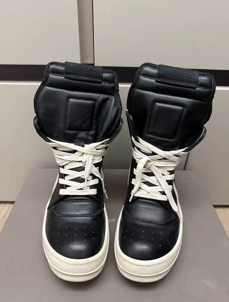 Rick Owens High-Top Sneakers in Black and White-dmc