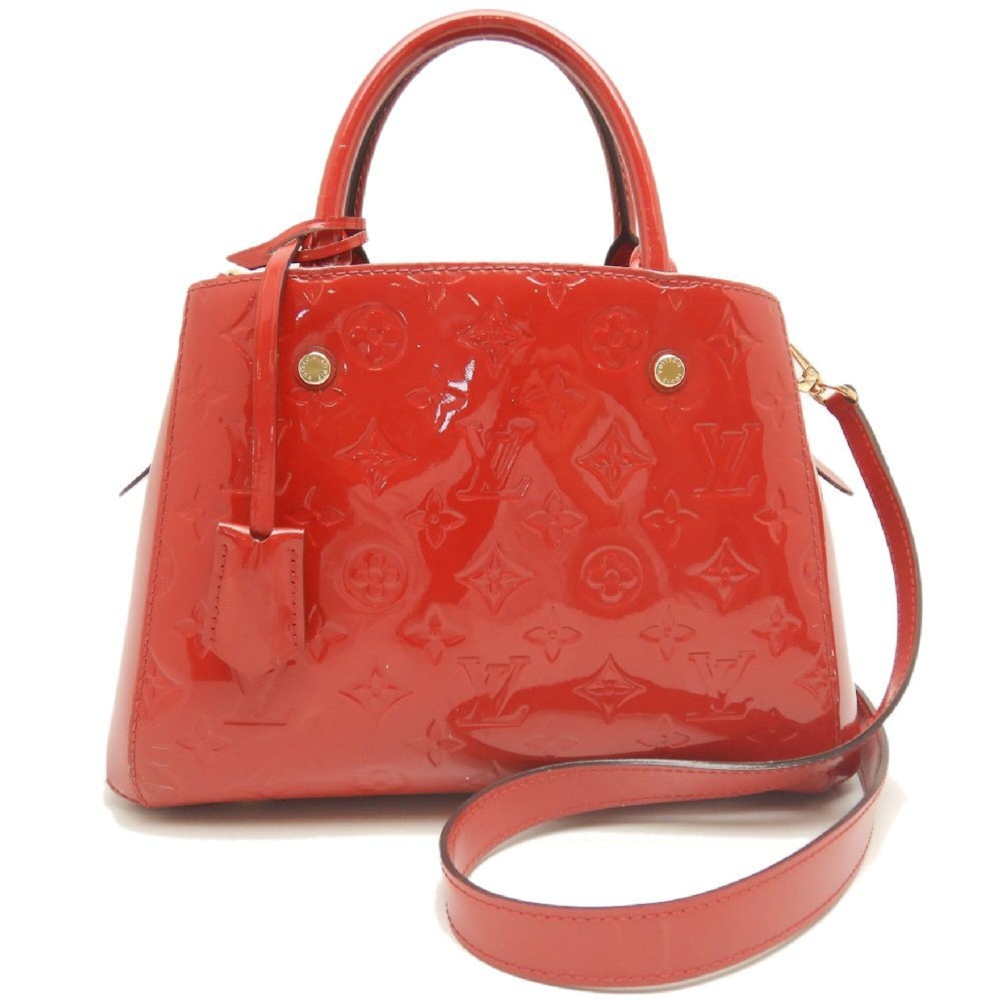 Louis Vuitton LOUIS VUITTON Vernis Montaigne BB M50170 Handbag Cerise Women's 253821 Size ONE SIZE - 1 Thumbnail