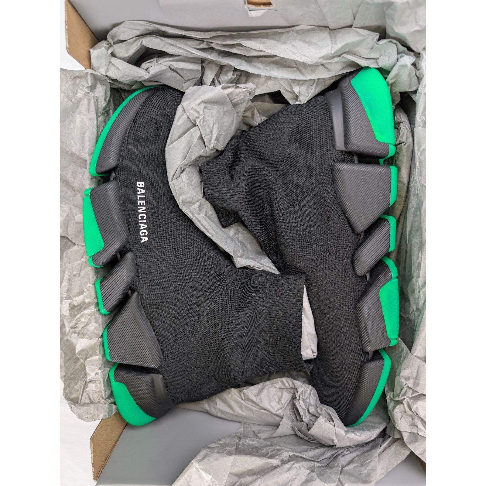 Balenciaga o1rshd1 Rec Knit/Clear Speed 2.0 Clearsole Sneakers in Black Size US 12 / EU 45 - 19 Thumbnail