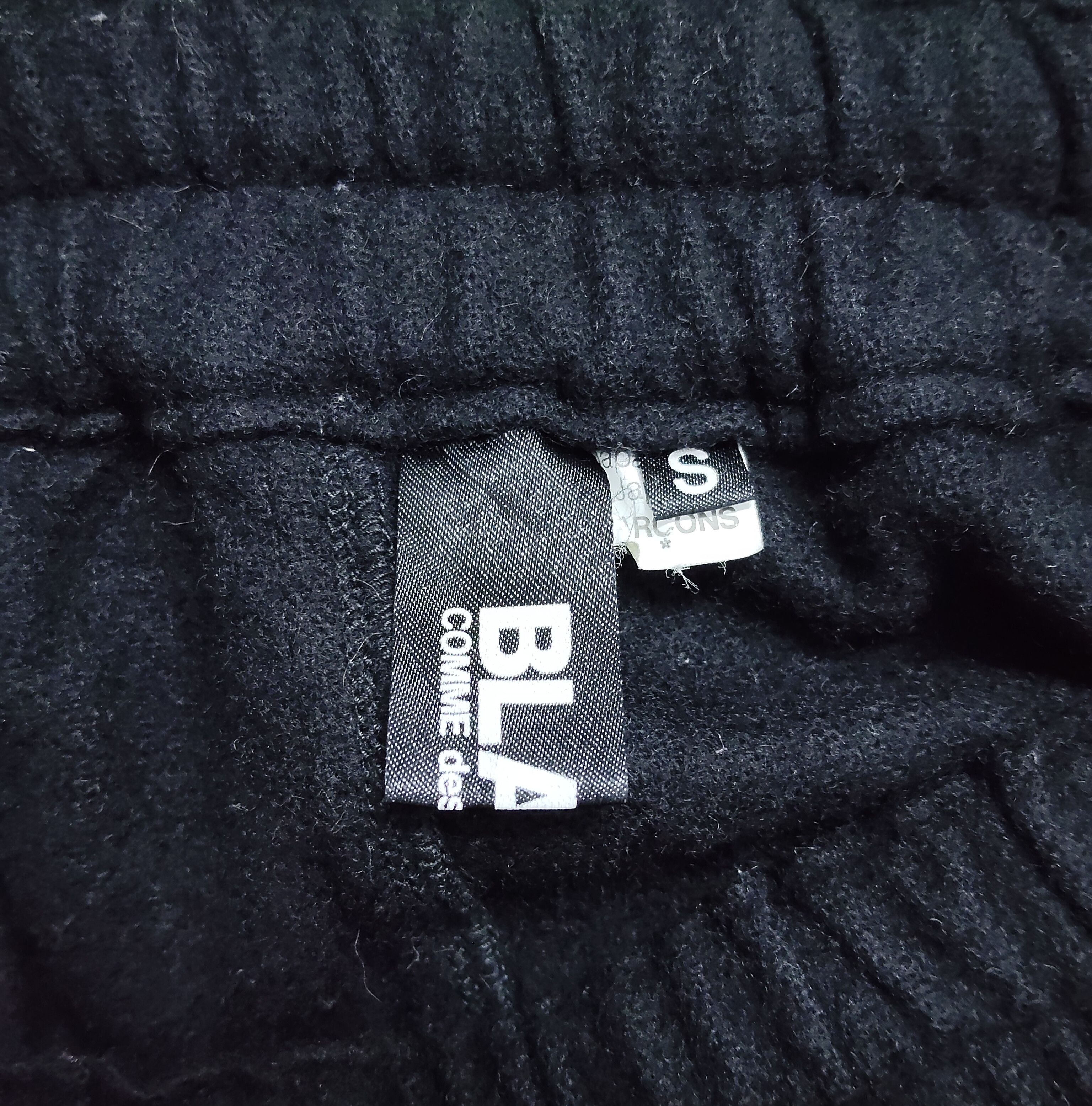 Comme des Garcons authentic BLACK COMME DES GARCONS crotch pants wool Size 29" - 3 Thumbnail