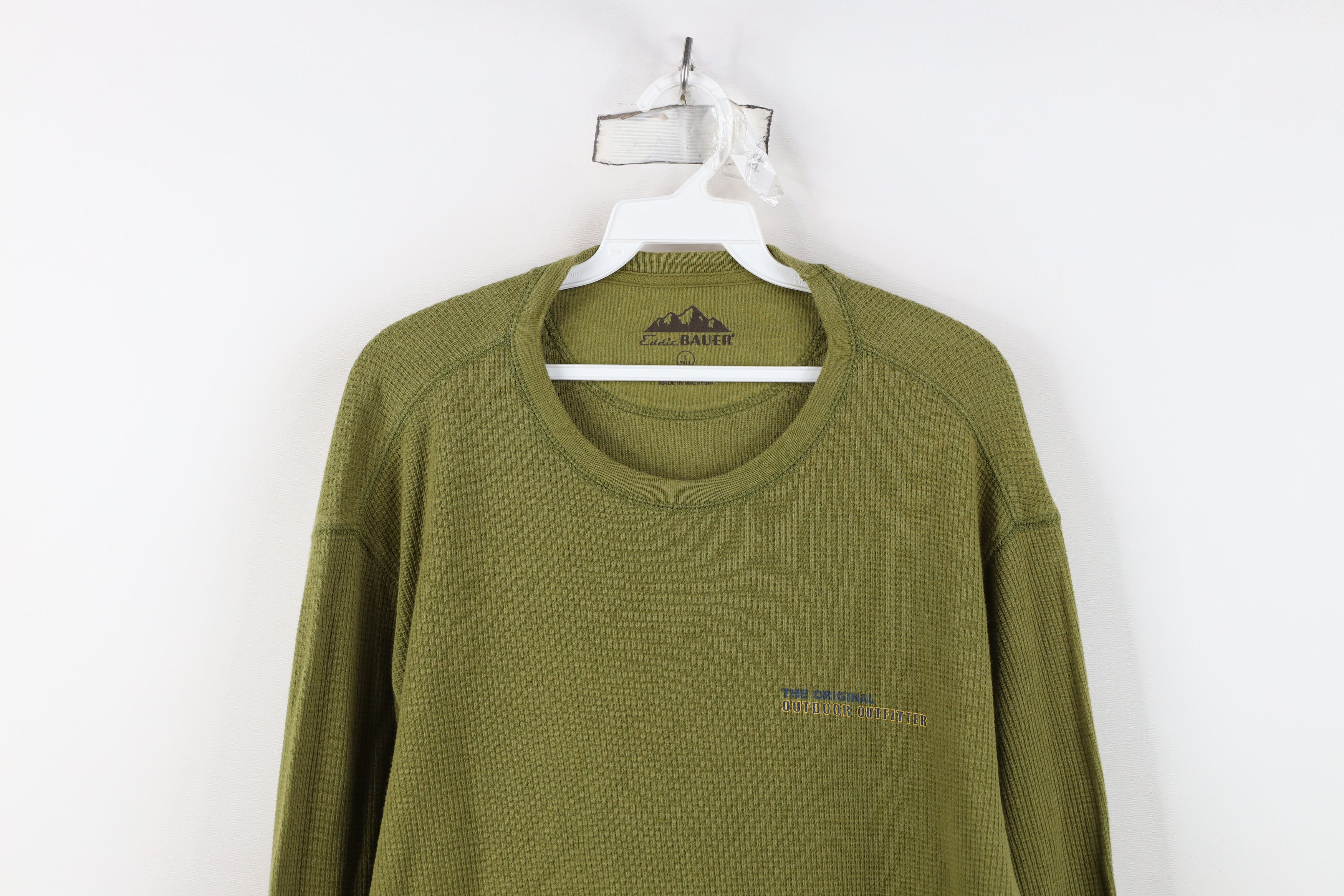 Eddie Bauer Vintage Eddie Bauer Thermal Waffle Knit T-Shirt Green Size US L / EU 52-54 / 3 - 2 Thumbnail