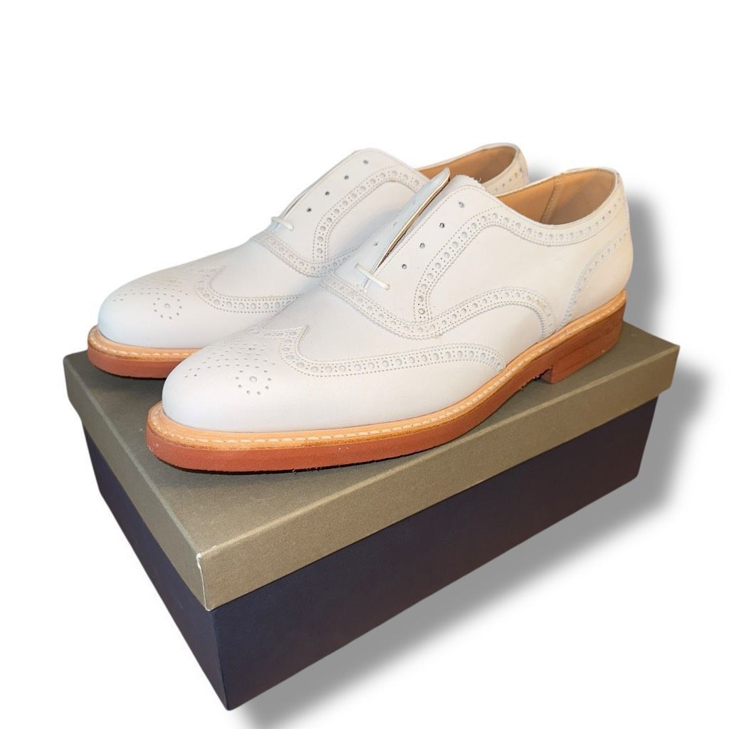 Peal And Co New Peal & Co Nubuck Oxfords in Ivory Suede Men’s Sz 11.5 Size US 11.5 / EU 44-45 - 5 Thumbnail