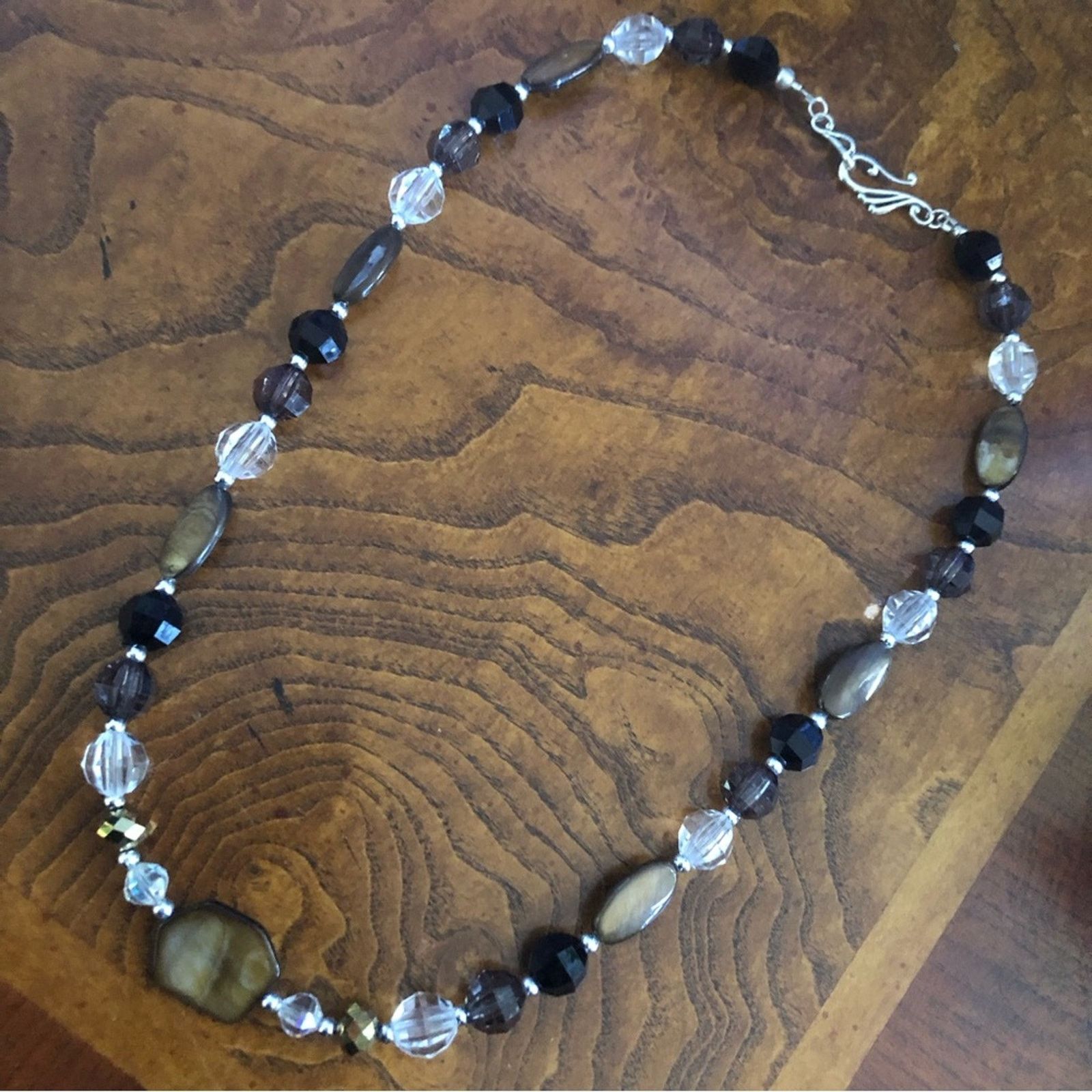 Handmade Handcrafted repurpose tiger eye beaded necklace Size ONE SIZE - 2 Thumbnail
