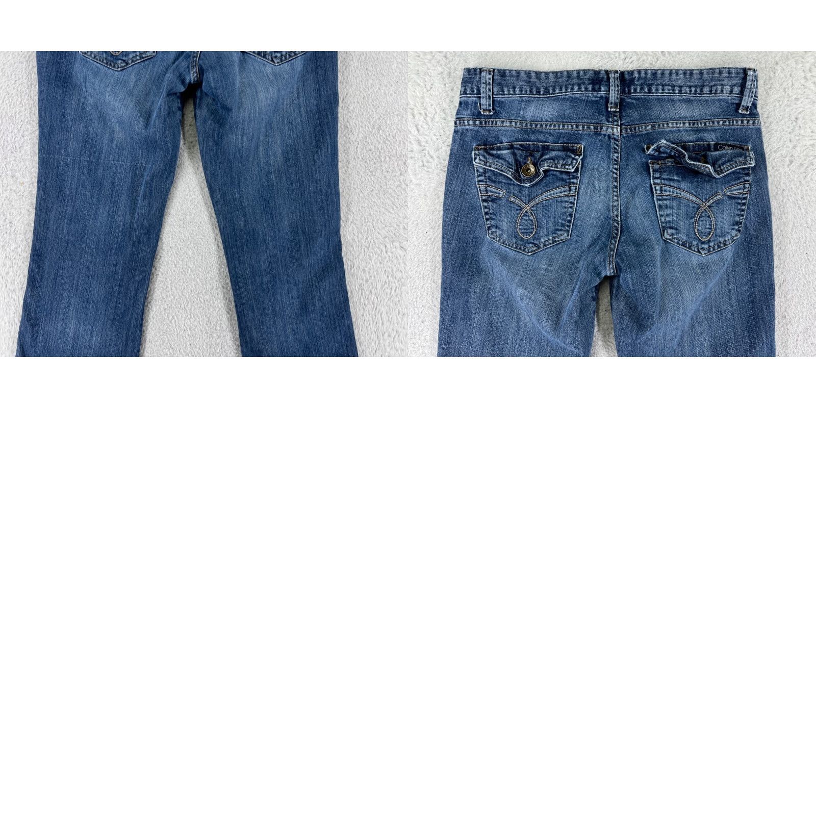 Calvin Klein Calvin Klein Jeans Women 8 Blue Denim Bootcut Embroidered Cotton Blend Denim Bootcut Size 30" / US 8 / IT 44 - 10 Thumbnail