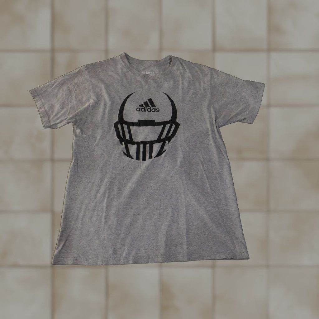 Adidas Adidas Shirt Mens Large Gray The Go To Tee Football Helmet Graphic Size US L / EU 52-54 / 3 - 1 Thumbnail