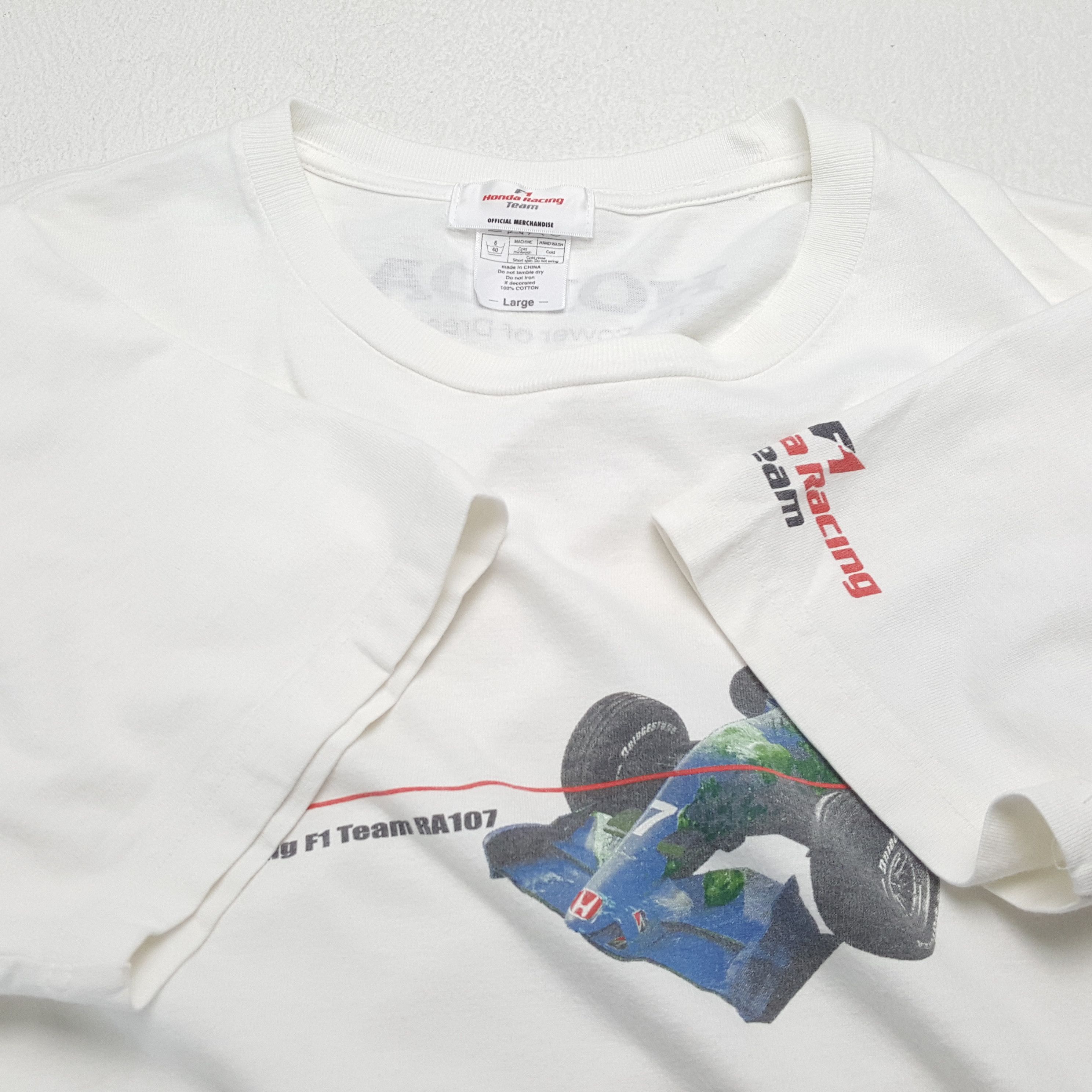 Honda × Vintage Vintage FORMULA 1 HONDA RACING TEAM GP Promo T-Shirts Size US L / EU 52-54 / 3 - 7 Thumbnail