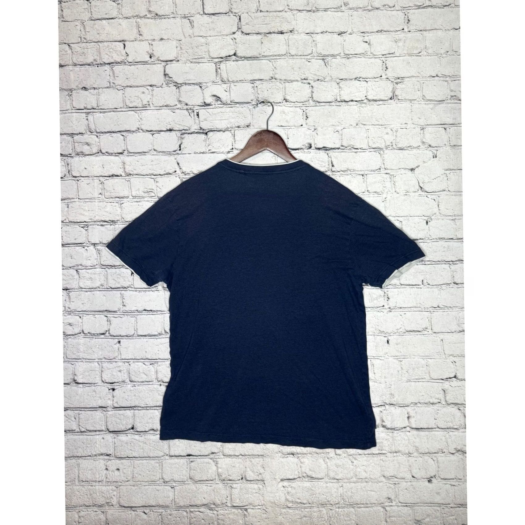 Guess GUESS LOS ANGELES Navy Blue V-Neck Short Sleeve T Shirt Men L Size US L / EU 52-54 / 3 - 5 Thumbnail