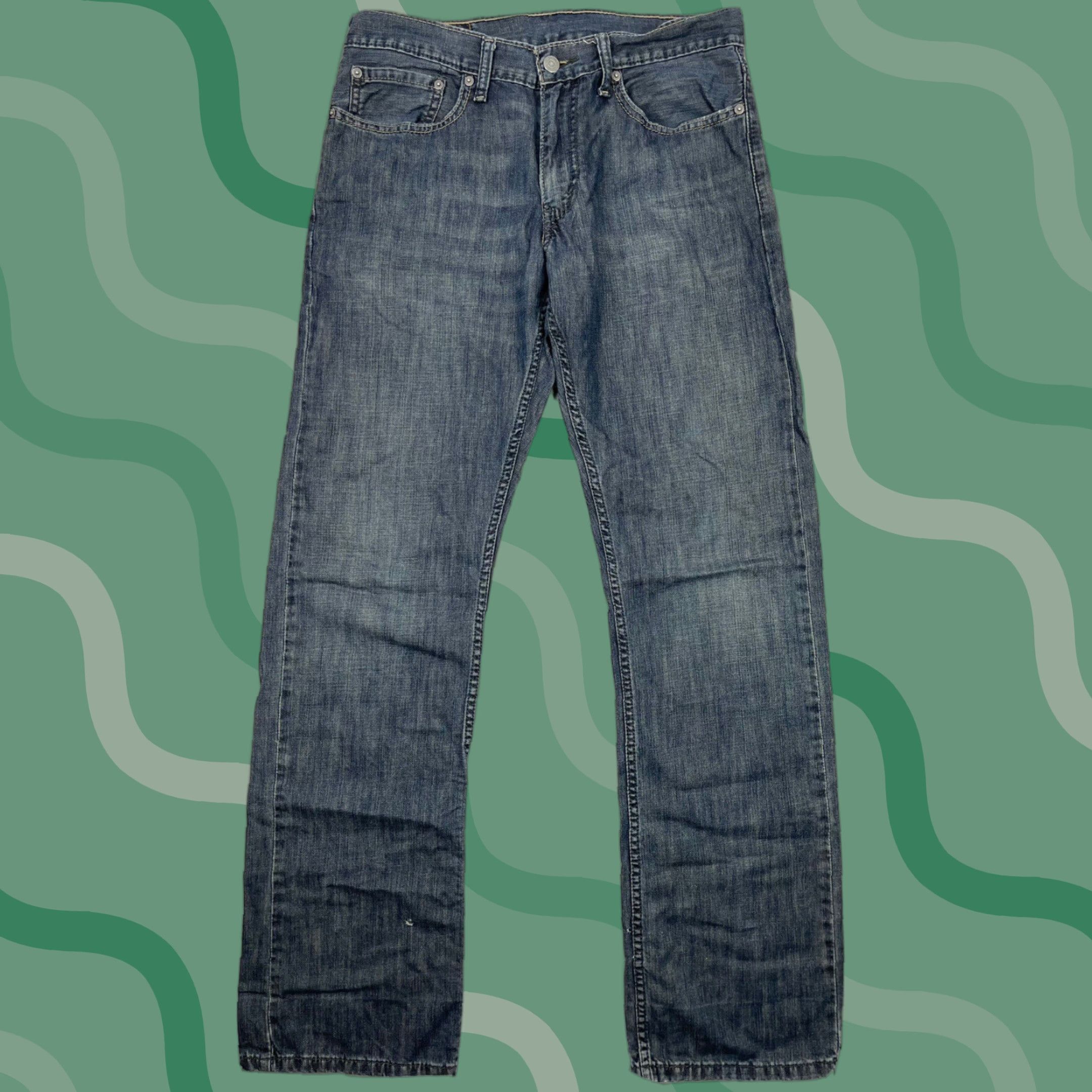 Levi's Levi's 514 Regular Fit Straight Leg Denim Jeans Blue Medium Wash 34x34 Mens Classic Size US 32 / EU 48 - 1 Thumbnail