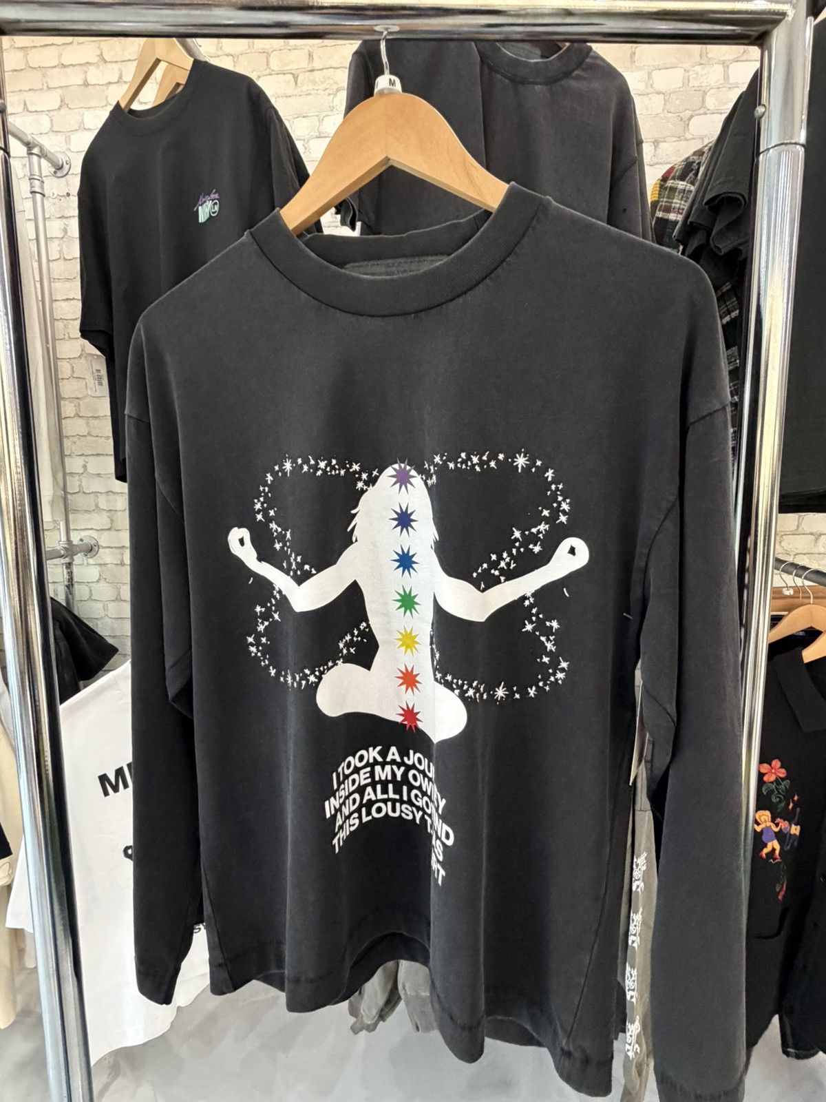 Other Jungles Jungles “ Meditation” Vintage Black Long-sleeve Tee Size US S / EU 44-46 / 1 - 1 Thumbnail