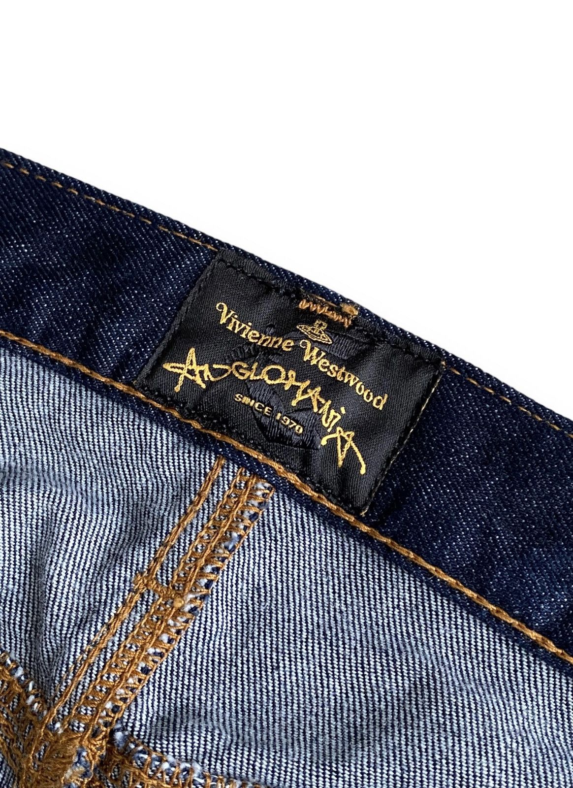 Designer × Vivienne Westwood Rare💙Vivienne Westwood Aglomania Big Logo Denim Pants Size US 32 / EU 48 - 12 Thumbnail