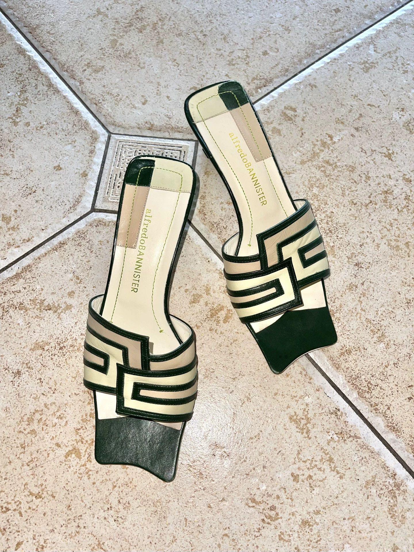 Alfredo Bannister AlfredoBANNISTER Vintage Japanese Square Sandals 37 (38) Size US 6.5 / IT 36.5 - 1 Thumbnail