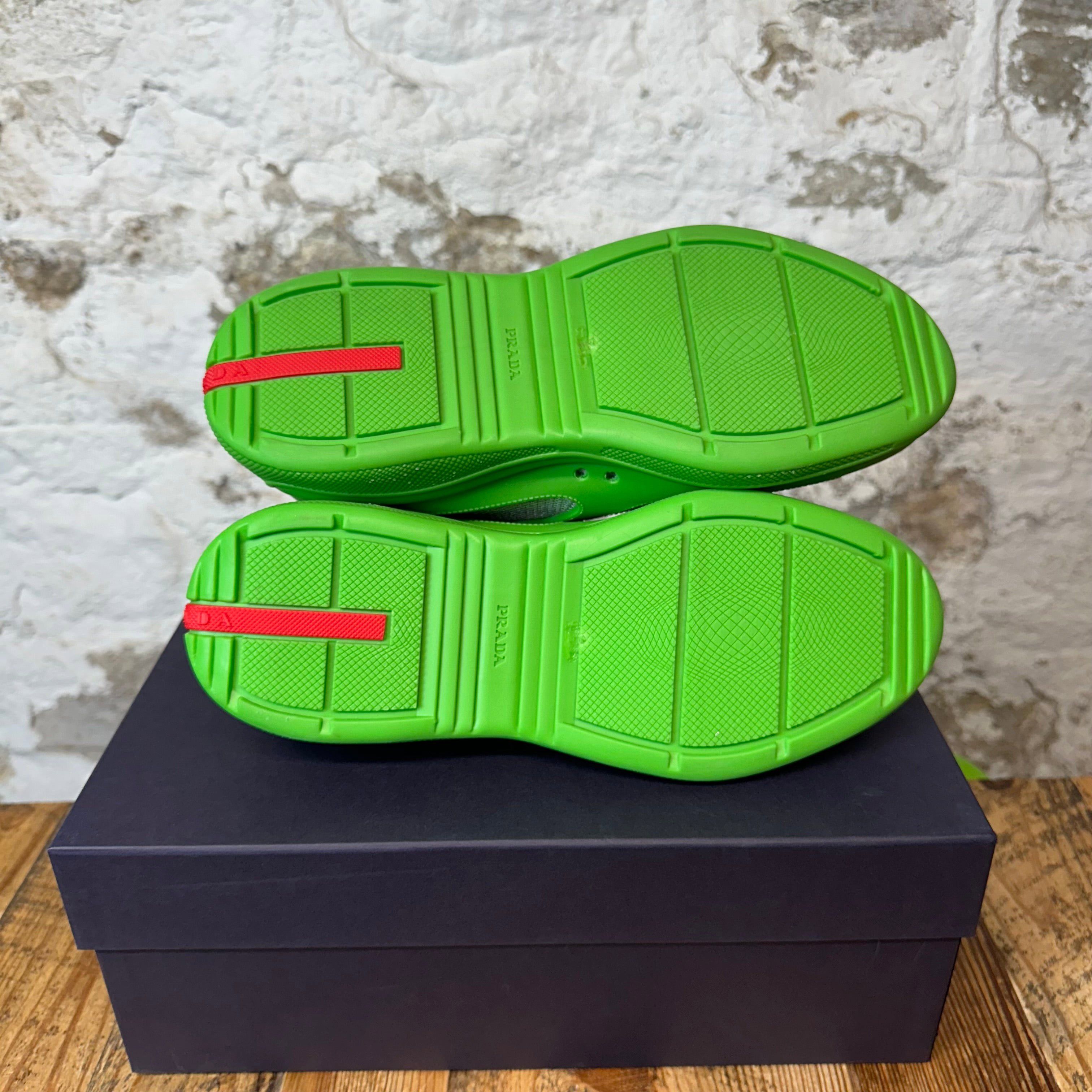 Prada Prada Americas Cup Green Rubber Sneaker Sz 8 (41) DS Size US 8 / EU 41 - 5 Thumbnail