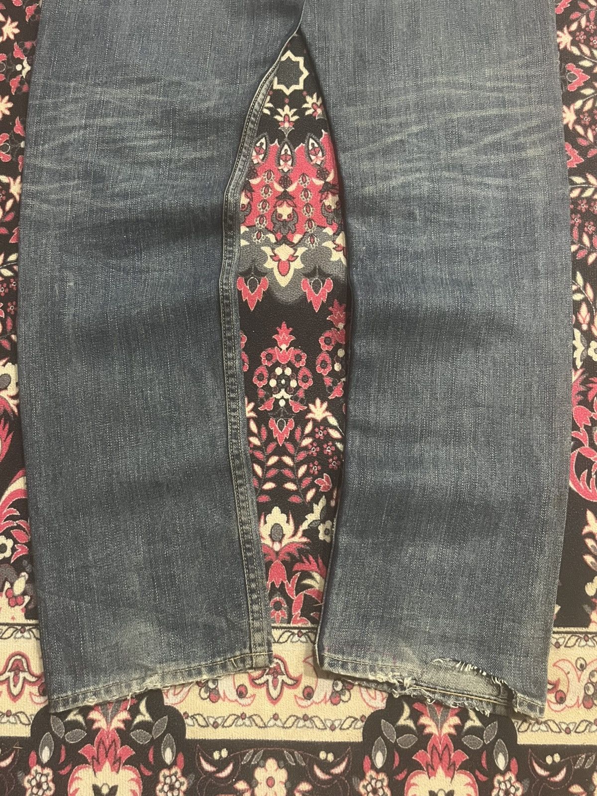 Japanese Brand Vintage And Suns Trust No One Sashiko Blue Whisker Jeans Size US 30 / EU 46 - 11 Thumbnail