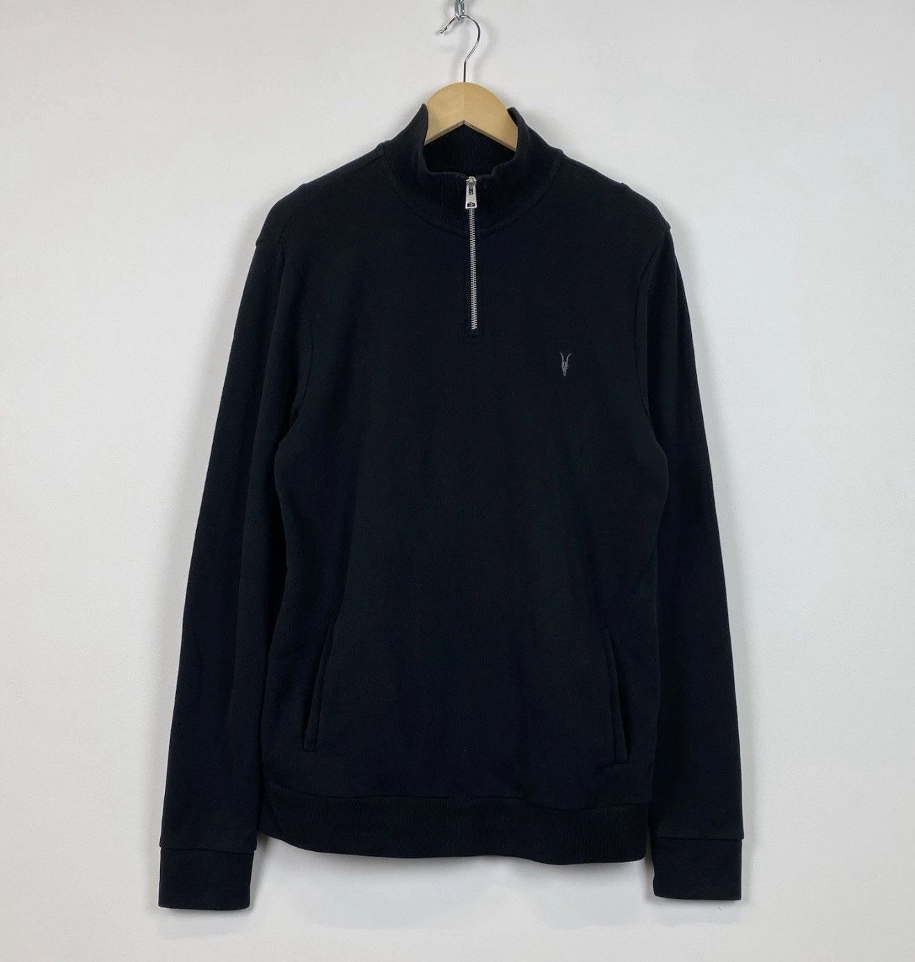 Allsaints Allsaints Raven Half Zip Funnel Neck Sweatshirt Top Logo Size US M / EU 48-50 / 2 - 5 Thumbnail