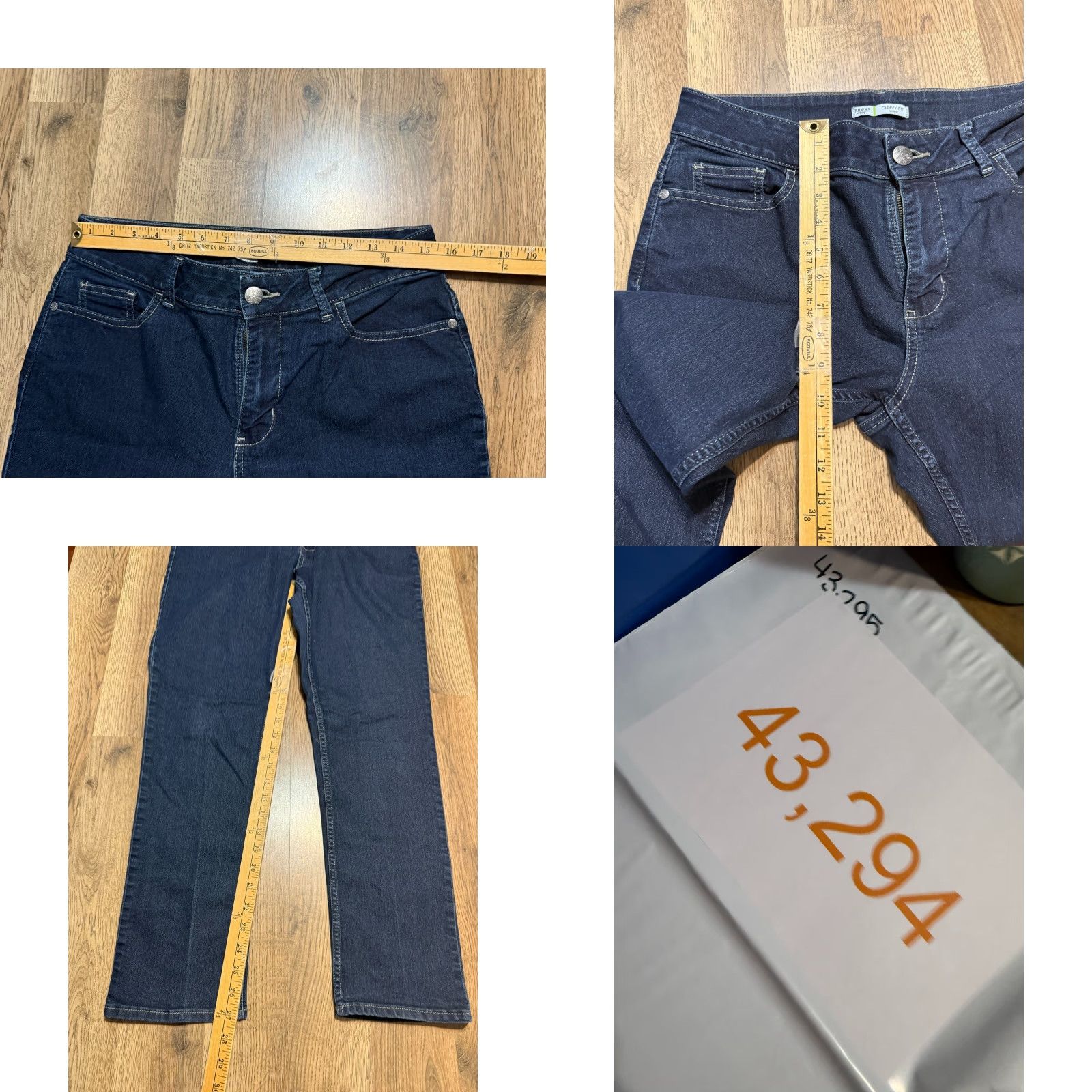 Lee Riders by Lee Jeans Women's 12P Blue Denim Curvy Fit Skinny High Rise Jeans Shirt? Size 34" / US 12 / IT 48 - 8 Thumbnail