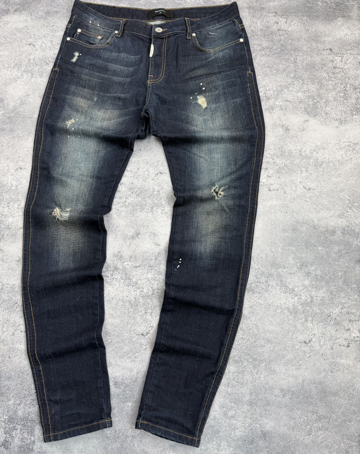 Represent Clo. Represent Denim Jeans Distressed Pants Streetwear Hype Size US 34 / EU 50 - 6 Thumbnail