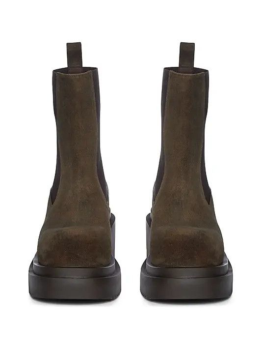 Rick Owens os11x0226 Beatle Bogun Leather Chelsea Boots In Brown Size US 9 / EU 42 - 4 Thumbnail