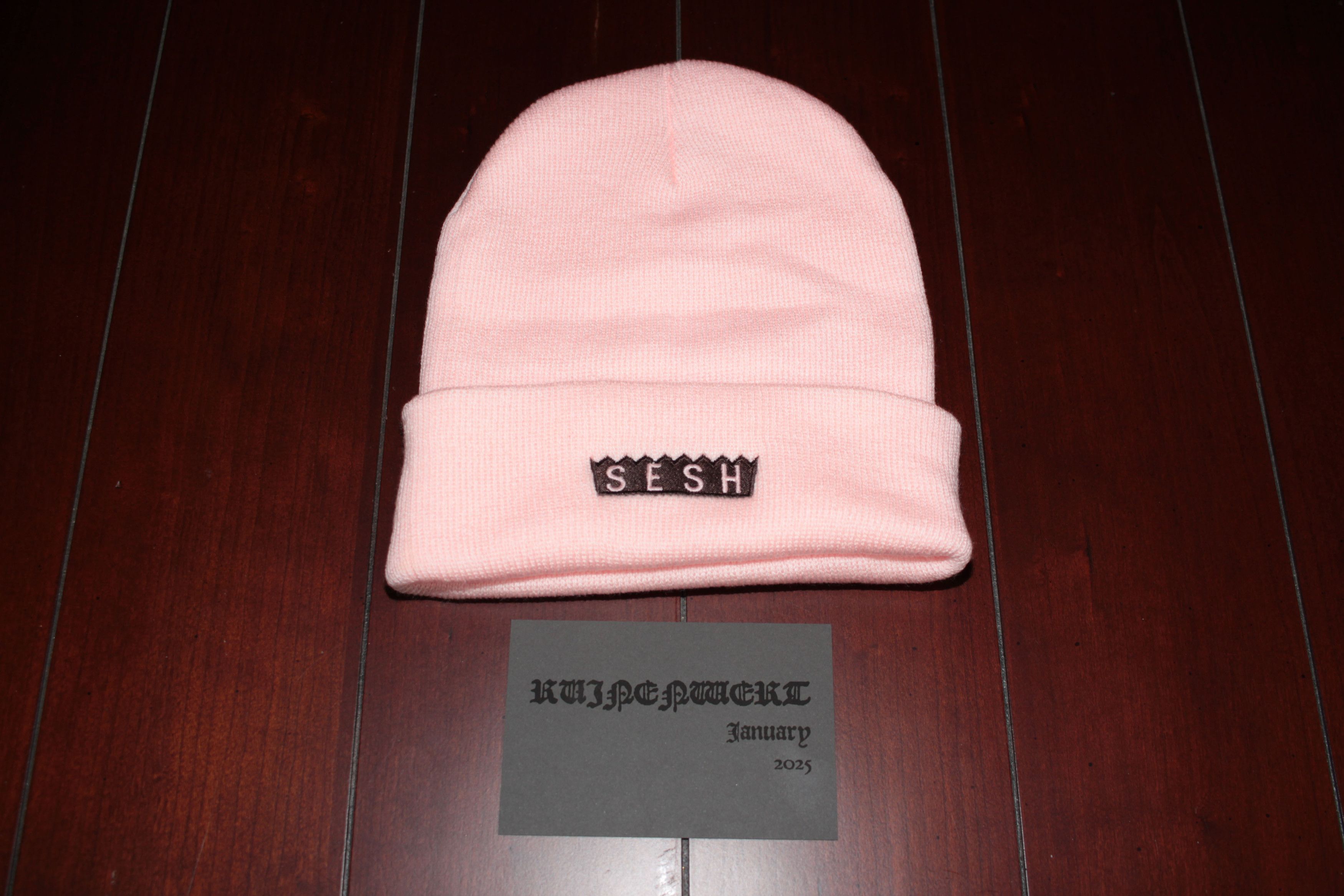 Bones × TeamSESH TeamSESH 'SimpleSesh' Embroidered Beanie (Pink) Size ONE SIZE - 7 Thumbnail